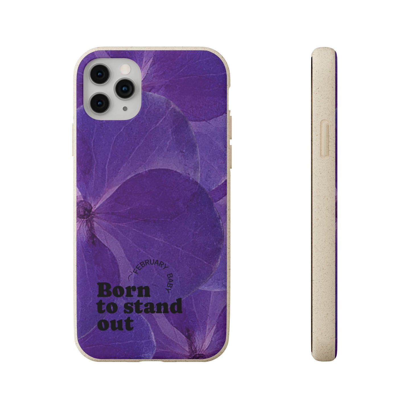 Eco-Friendly February birth flower - Biodegradable case