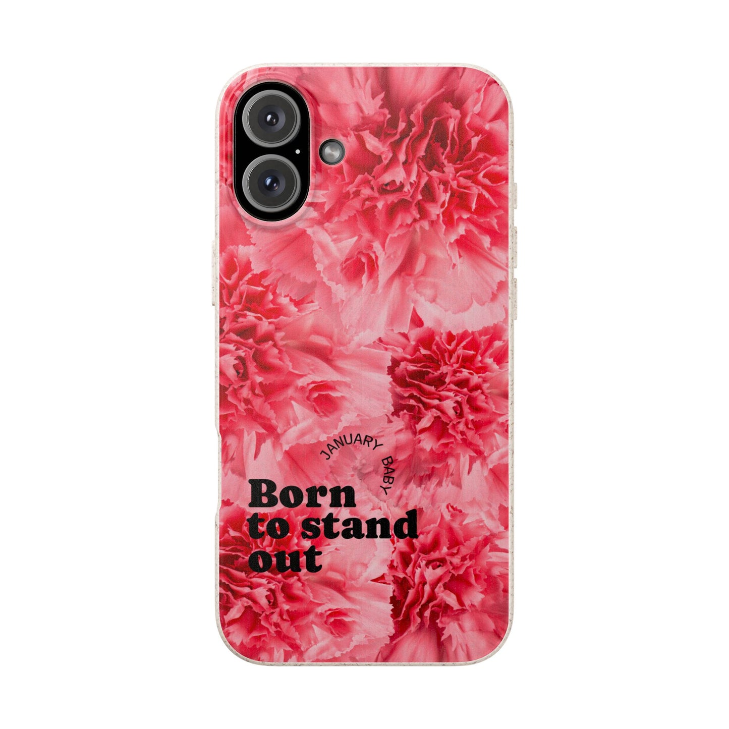January Eco-friendly birth flower - Biodegradable case
