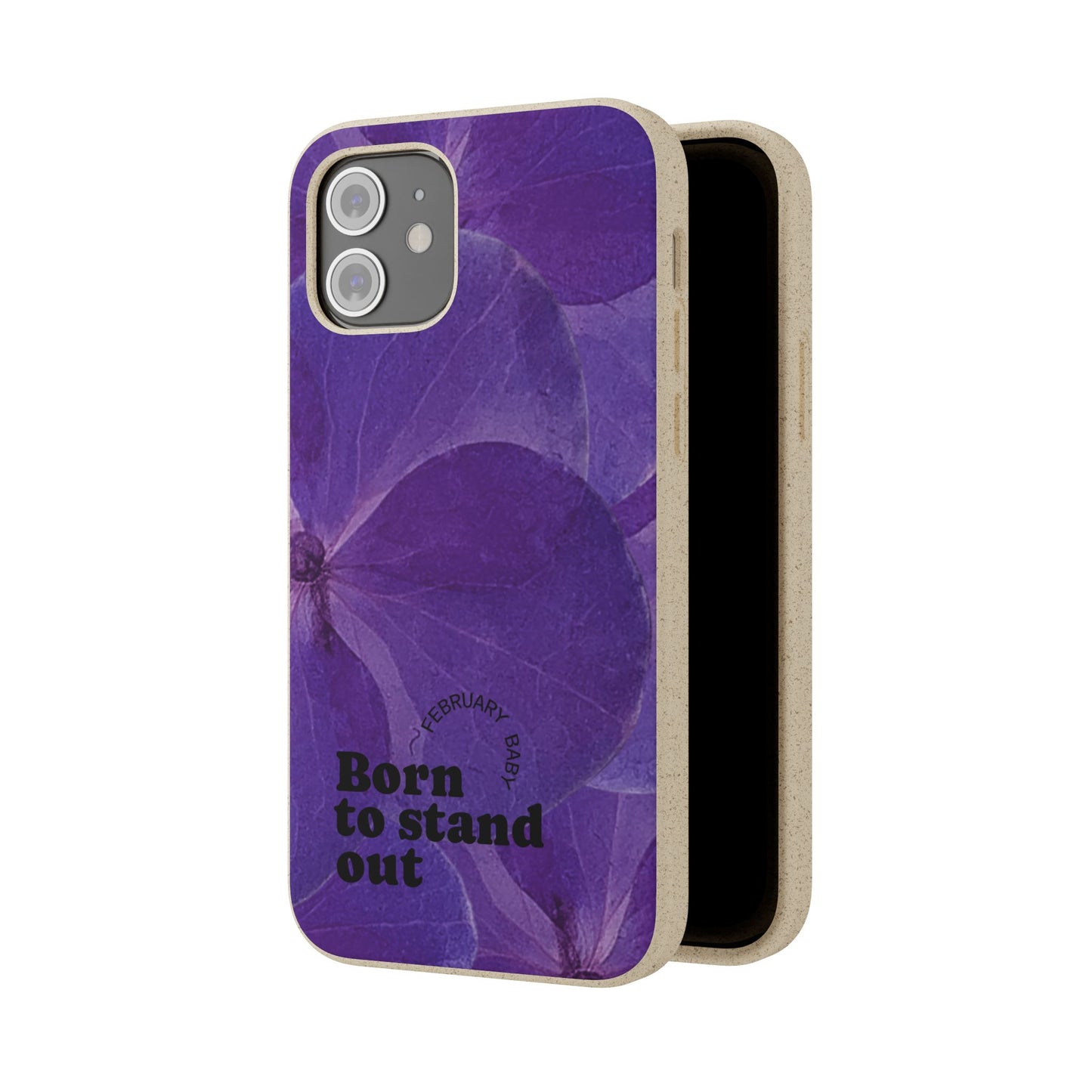 Eco-Friendly February birth flower - Biodegradable case