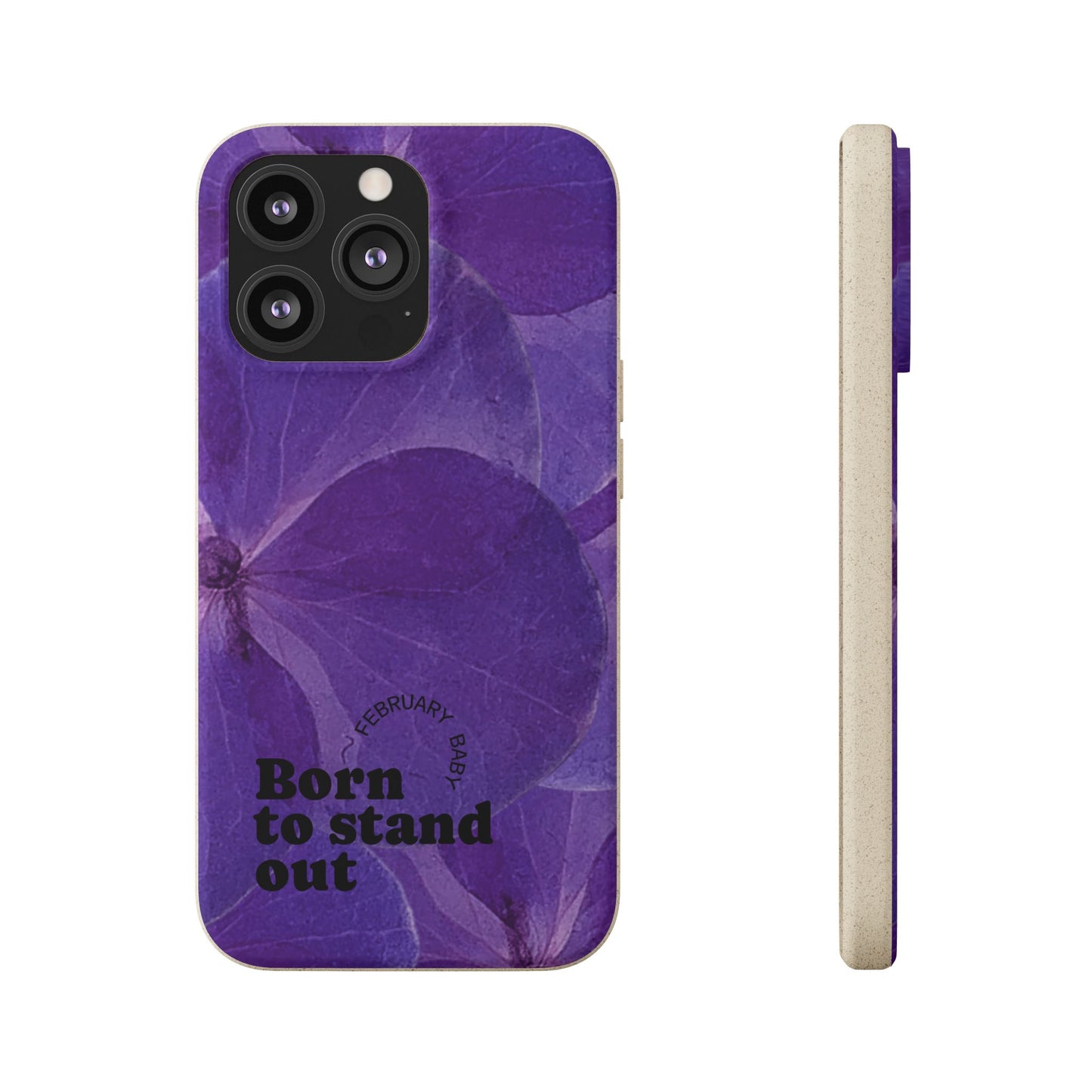 Eco-Friendly February birth flower - Biodegradable case