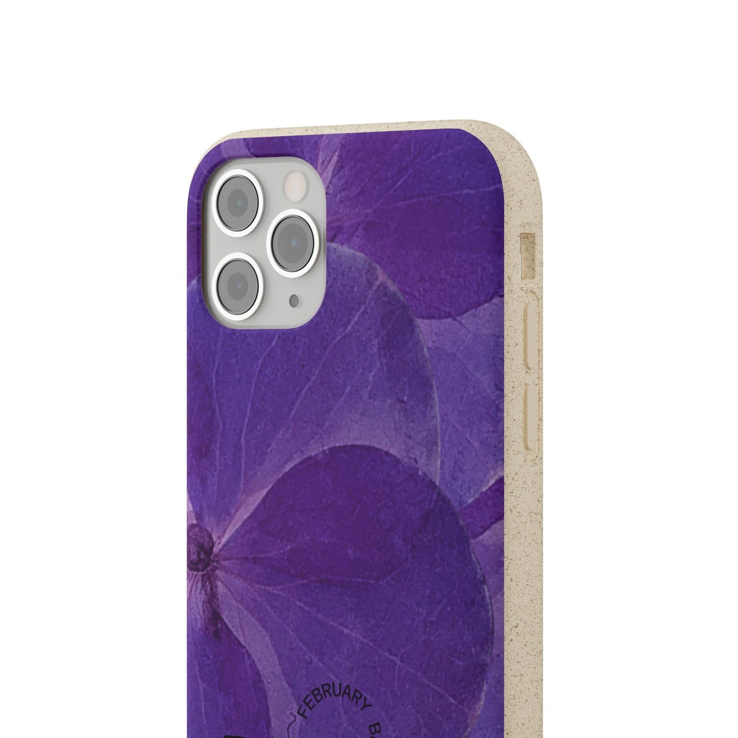 Eco-Friendly February birth flower - Biodegradable case
