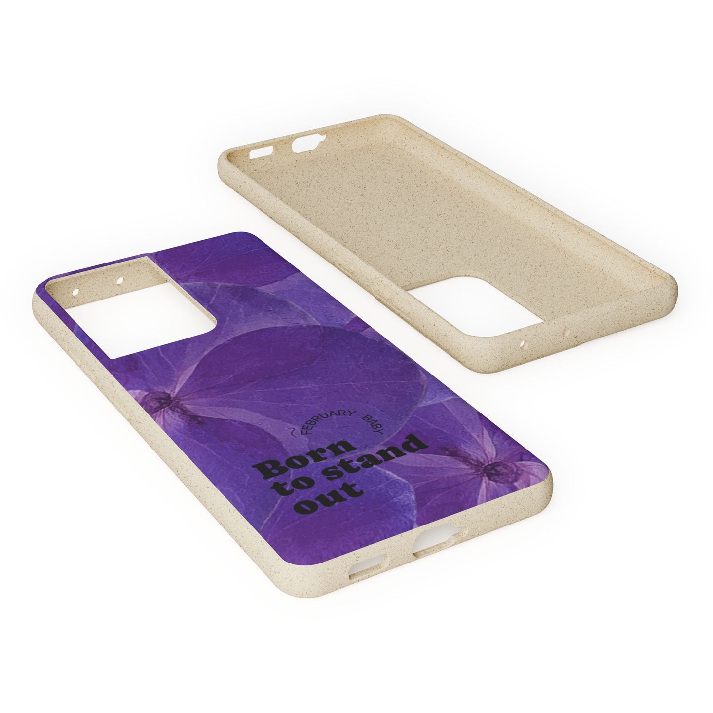 Eco-Friendly February birth flower - Biodegradable case