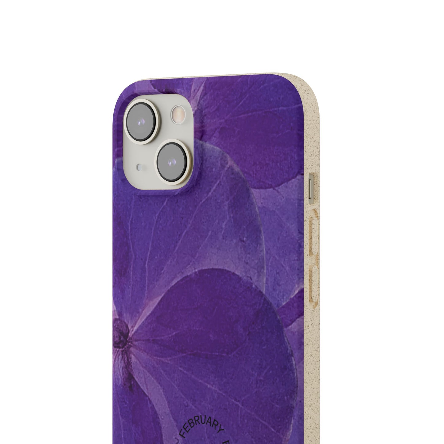 Eco-Friendly February birth flower - Biodegradable case