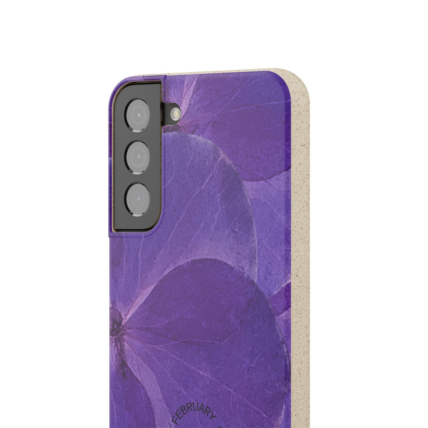 Eco-Friendly February birth flower - Biodegradable case