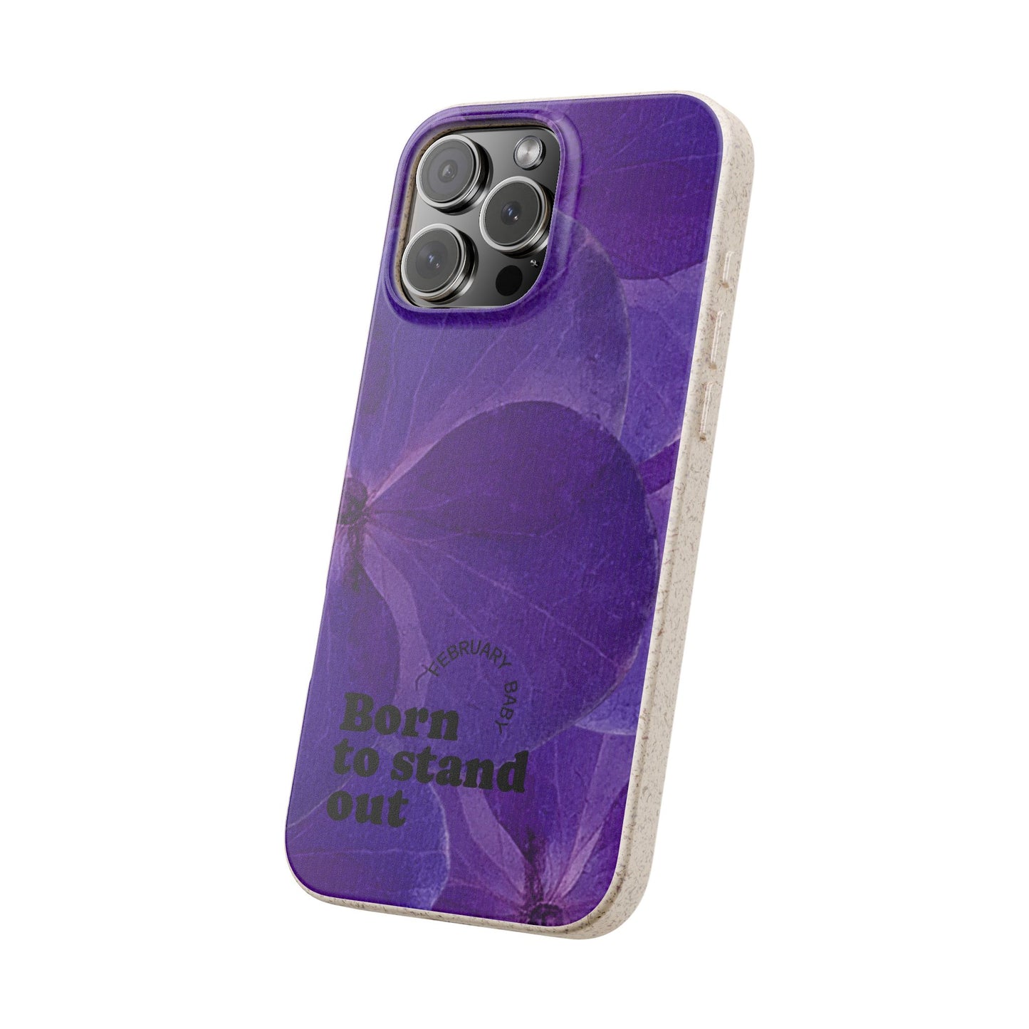 Eco-Friendly February birth flower - Biodegradable case