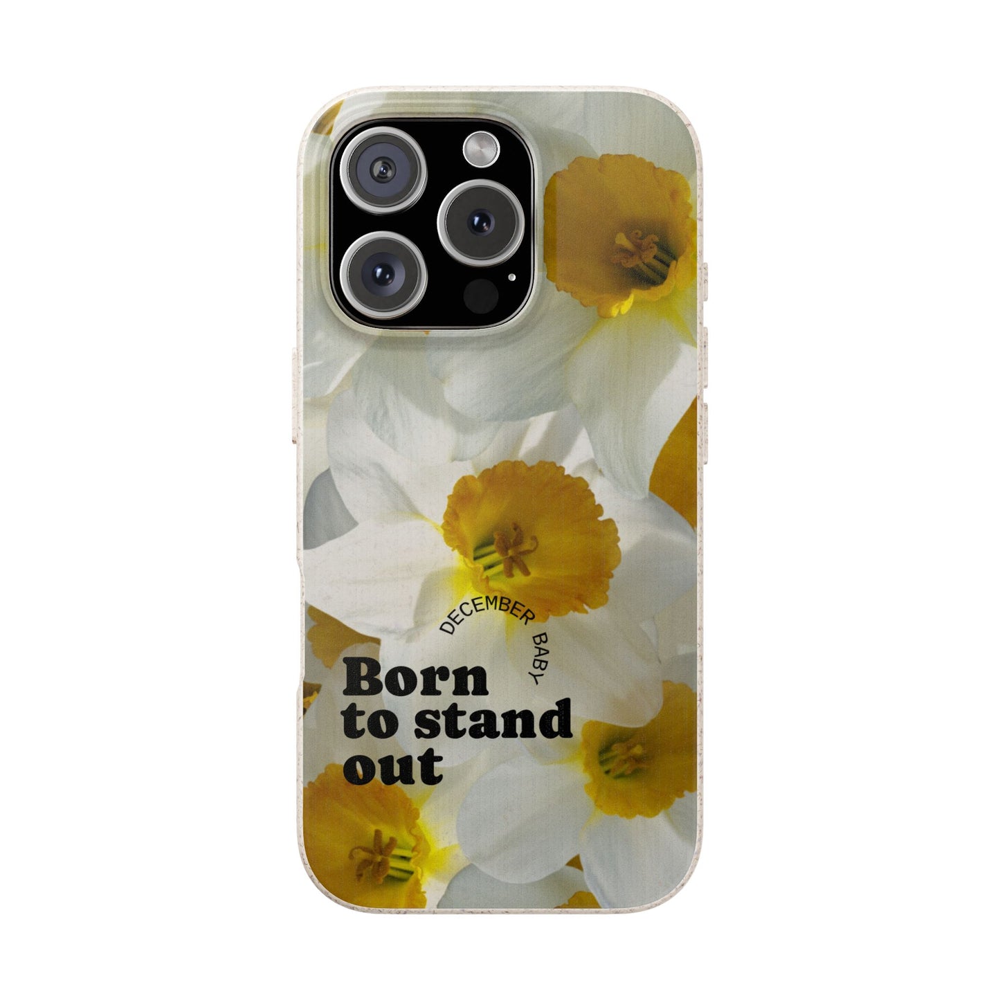 December Eco-friendly birth flower - Biodegradable case