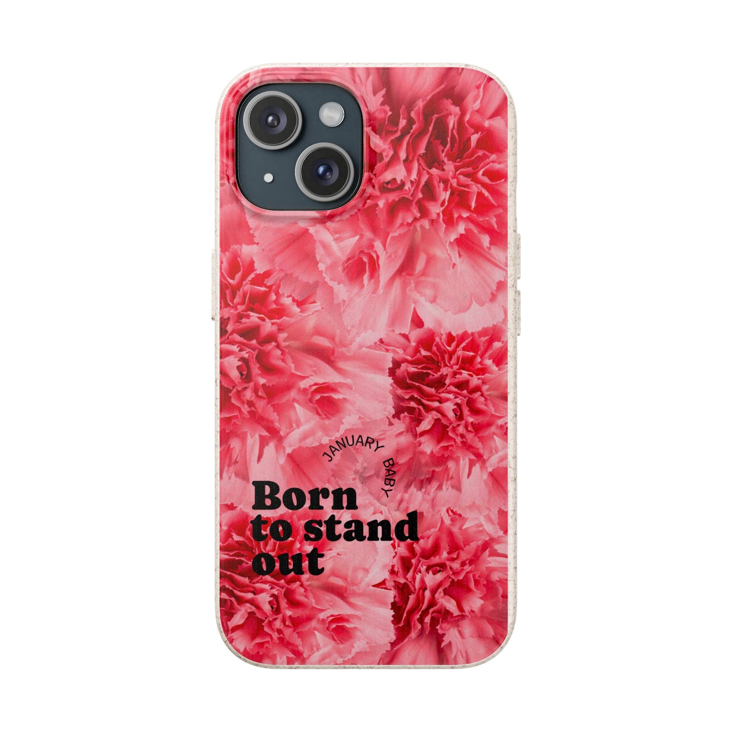 January Eco-friendly birth flower - Biodegradable case