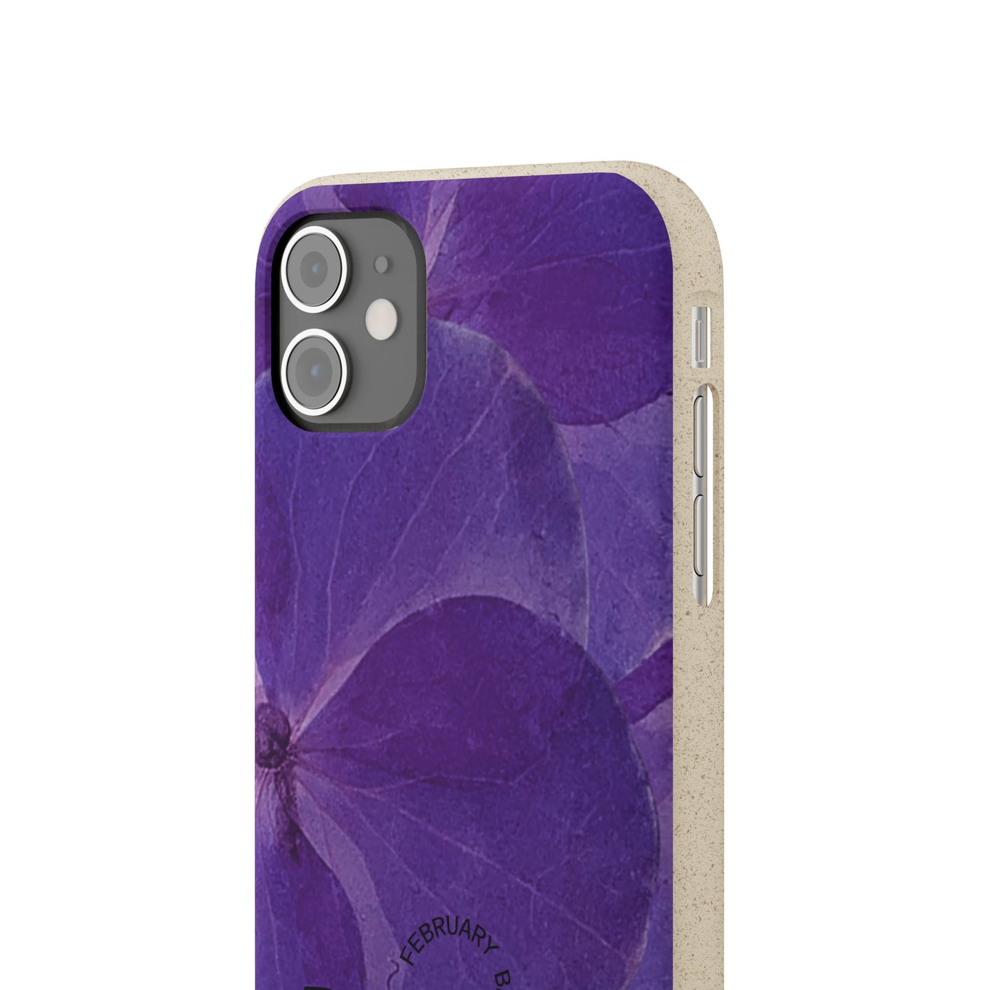 Eco-Friendly February birth flower - Biodegradable case