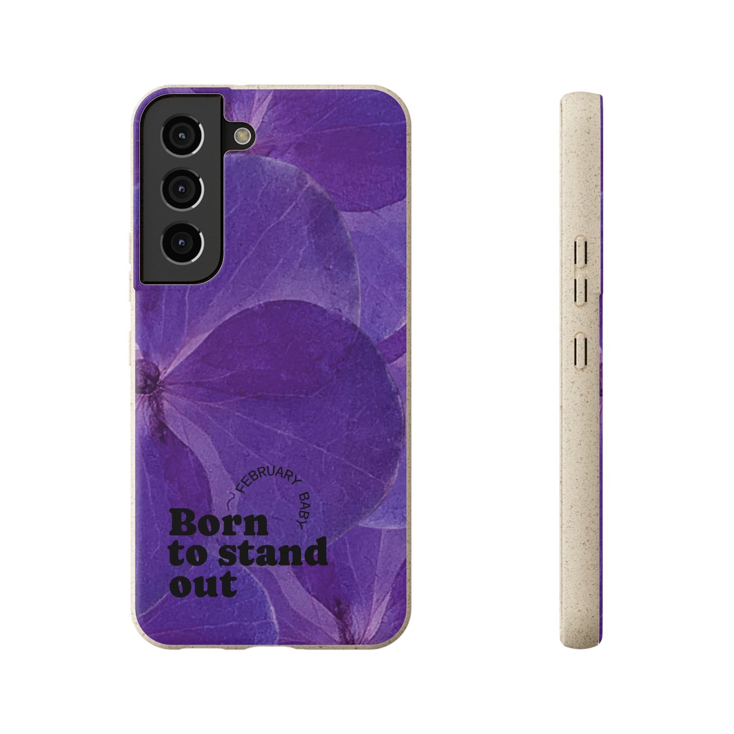Eco-Friendly February birth flower - Biodegradable case