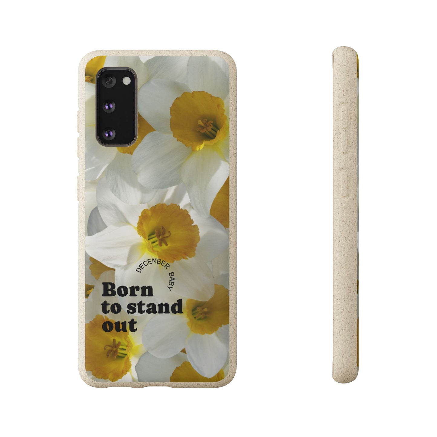 December Eco-friendly birth flower - Biodegradable case