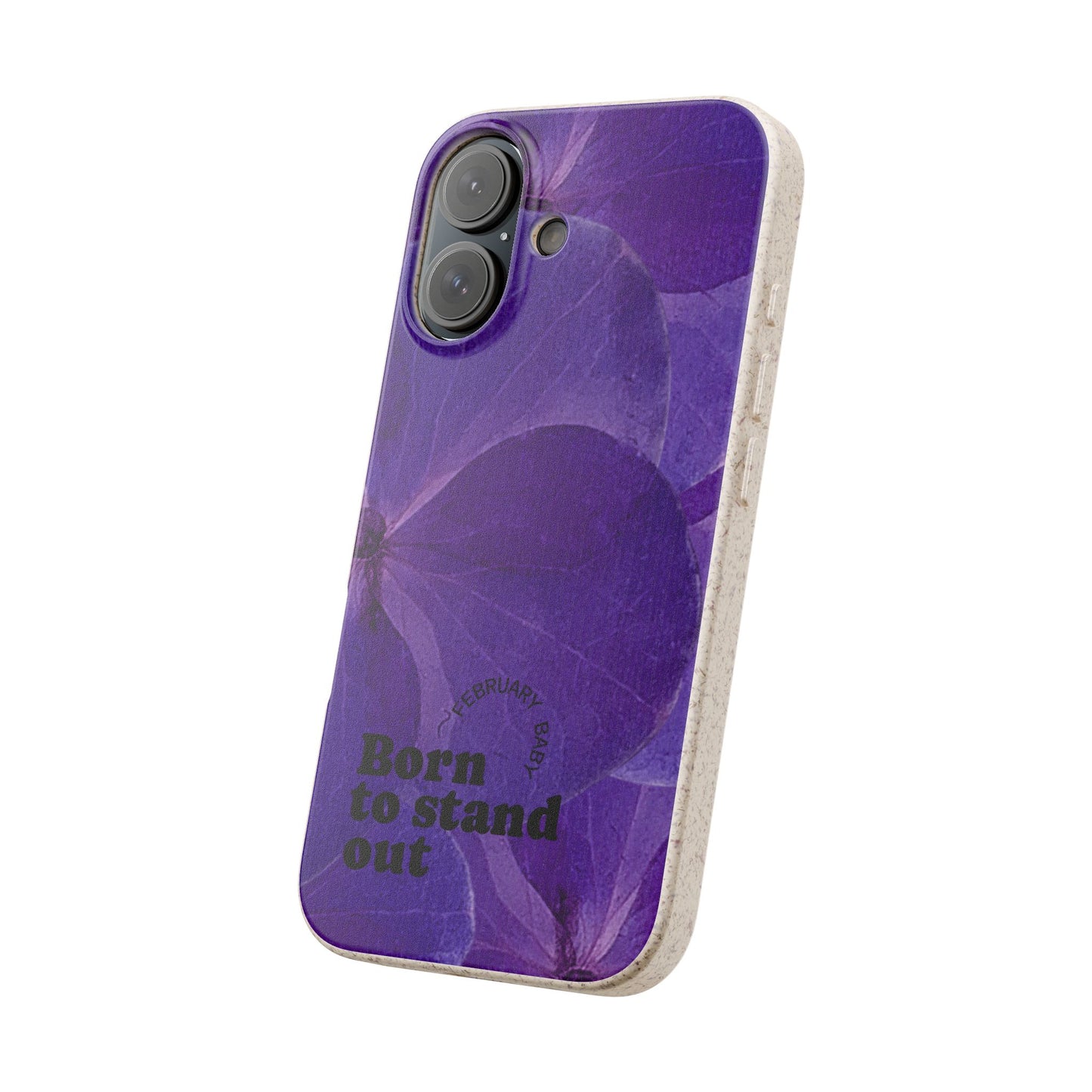 Eco-Friendly February birth flower - Biodegradable case