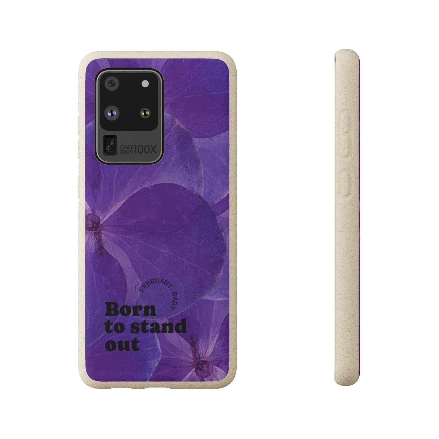Eco-Friendly February birth flower - Biodegradable case