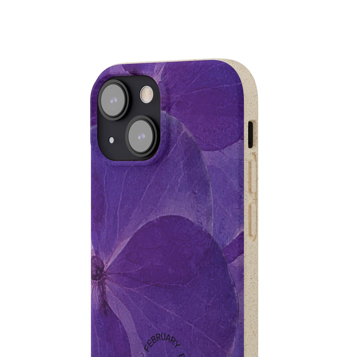 Eco-Friendly February birth flower - Biodegradable case