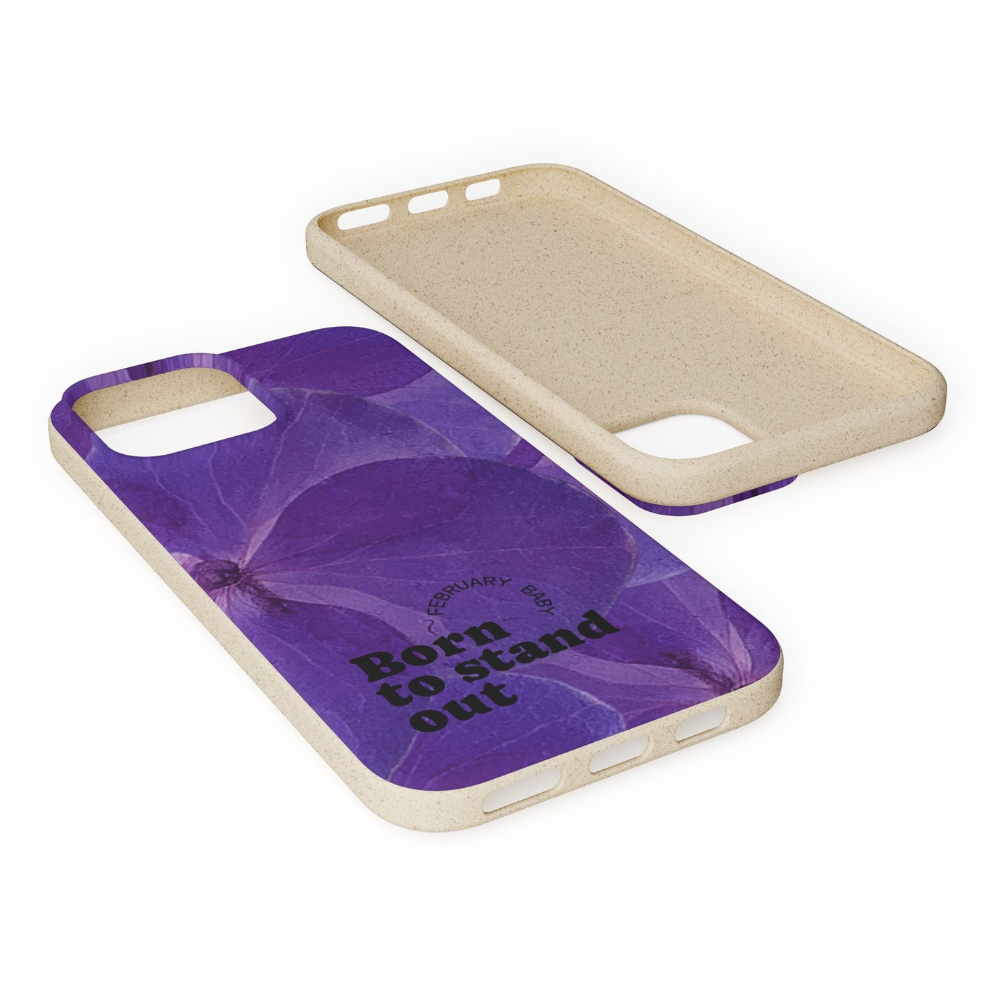 Eco-Friendly February birth flower - Biodegradable case