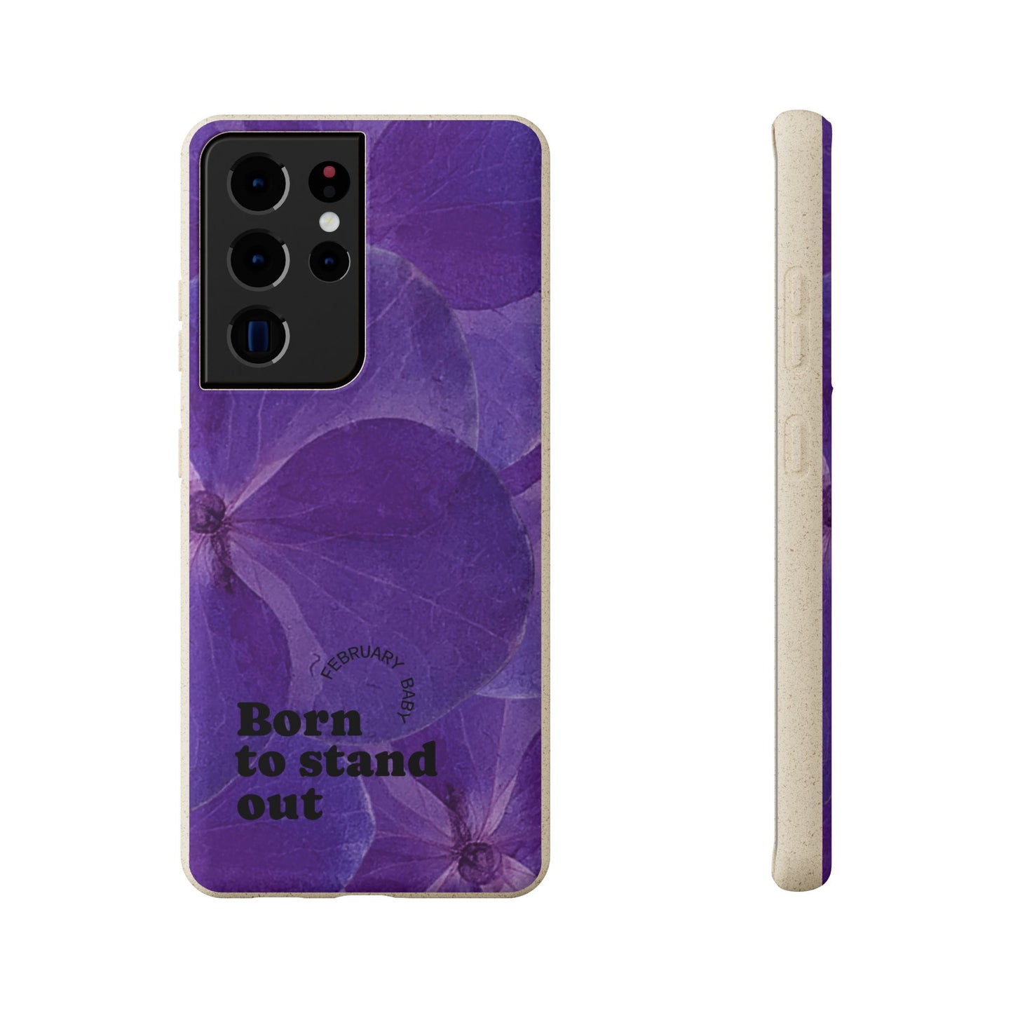 Eco-Friendly February birth flower - Biodegradable case