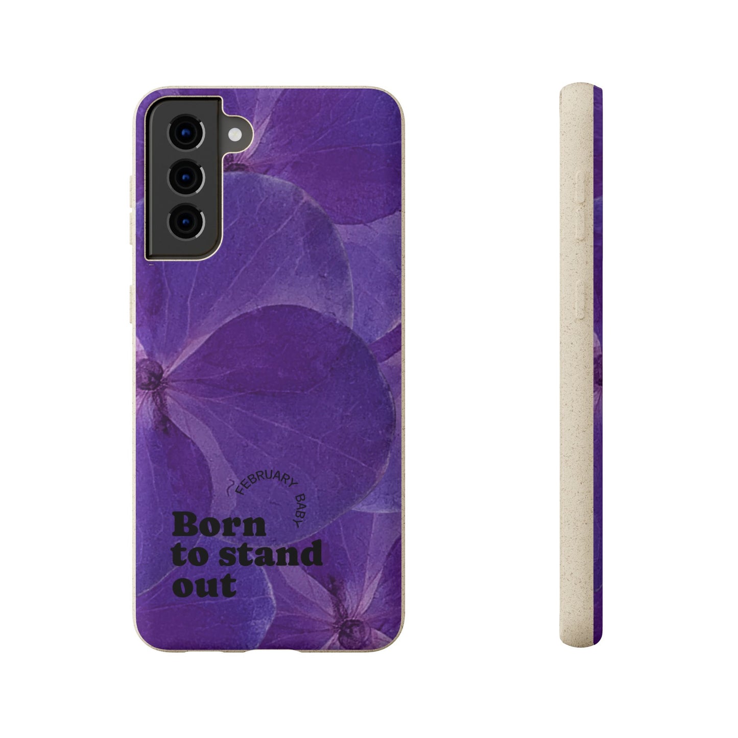 Eco-Friendly February birth flower - Biodegradable case
