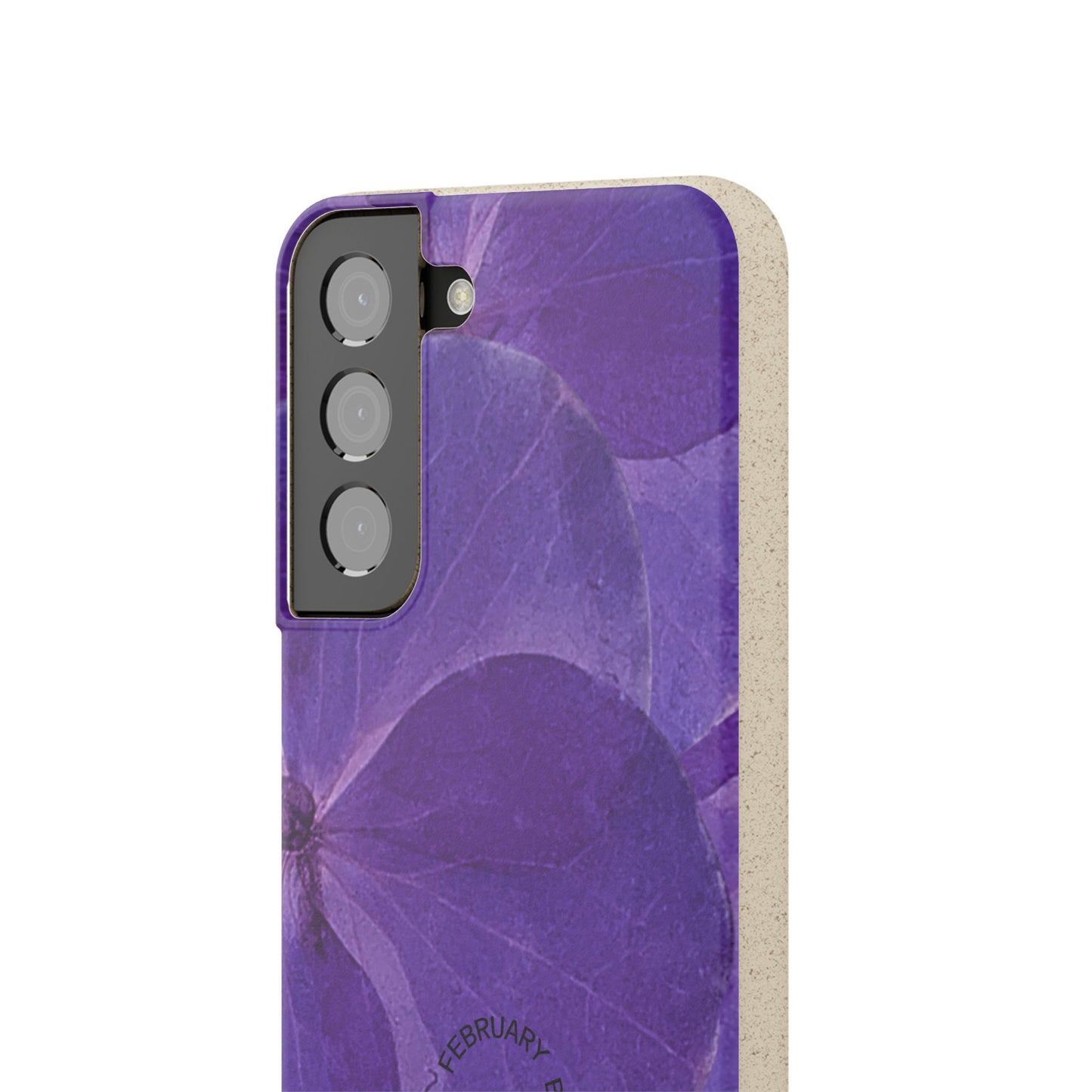 Eco-Friendly February birth flower - Biodegradable case