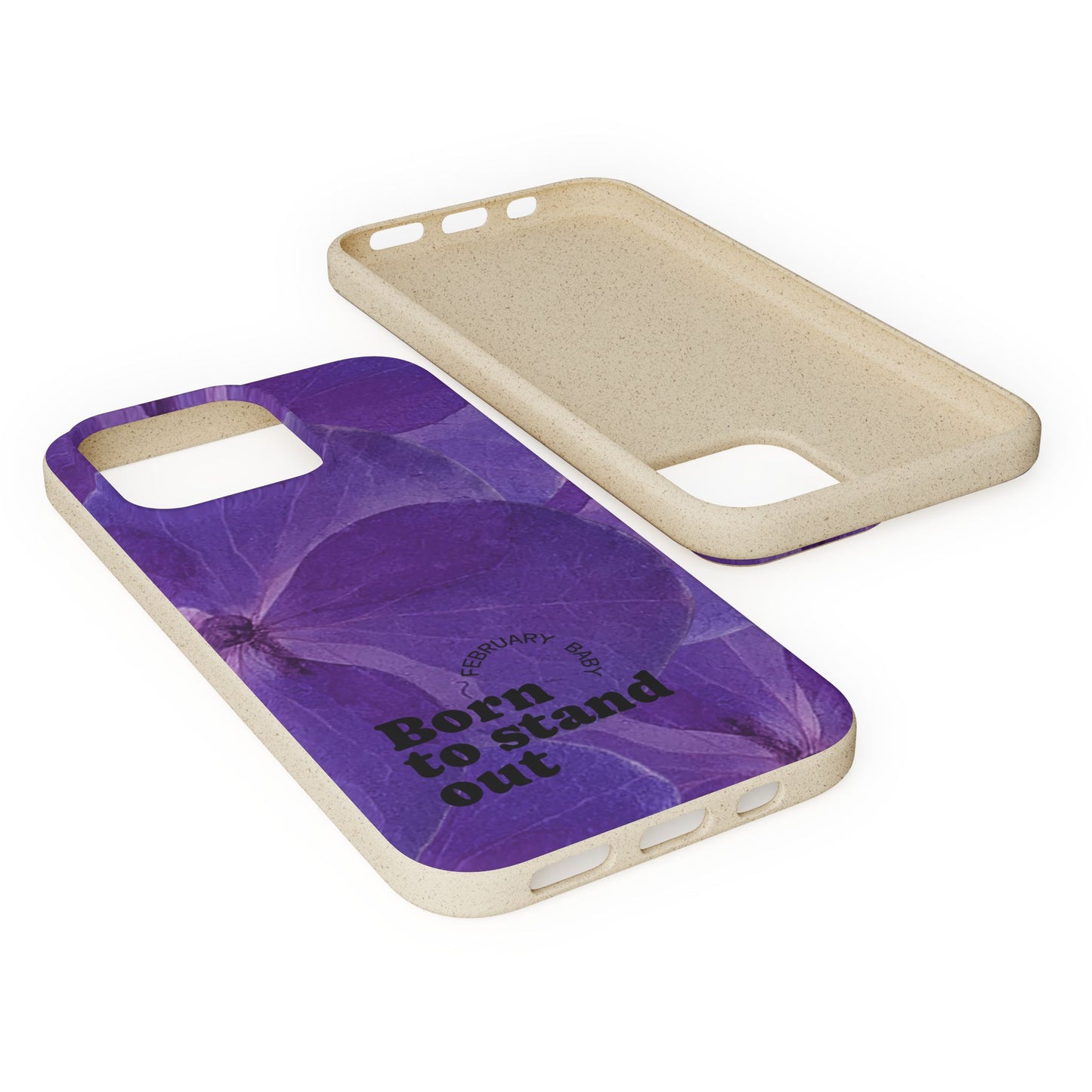 Eco-Friendly February birth flower - Biodegradable case