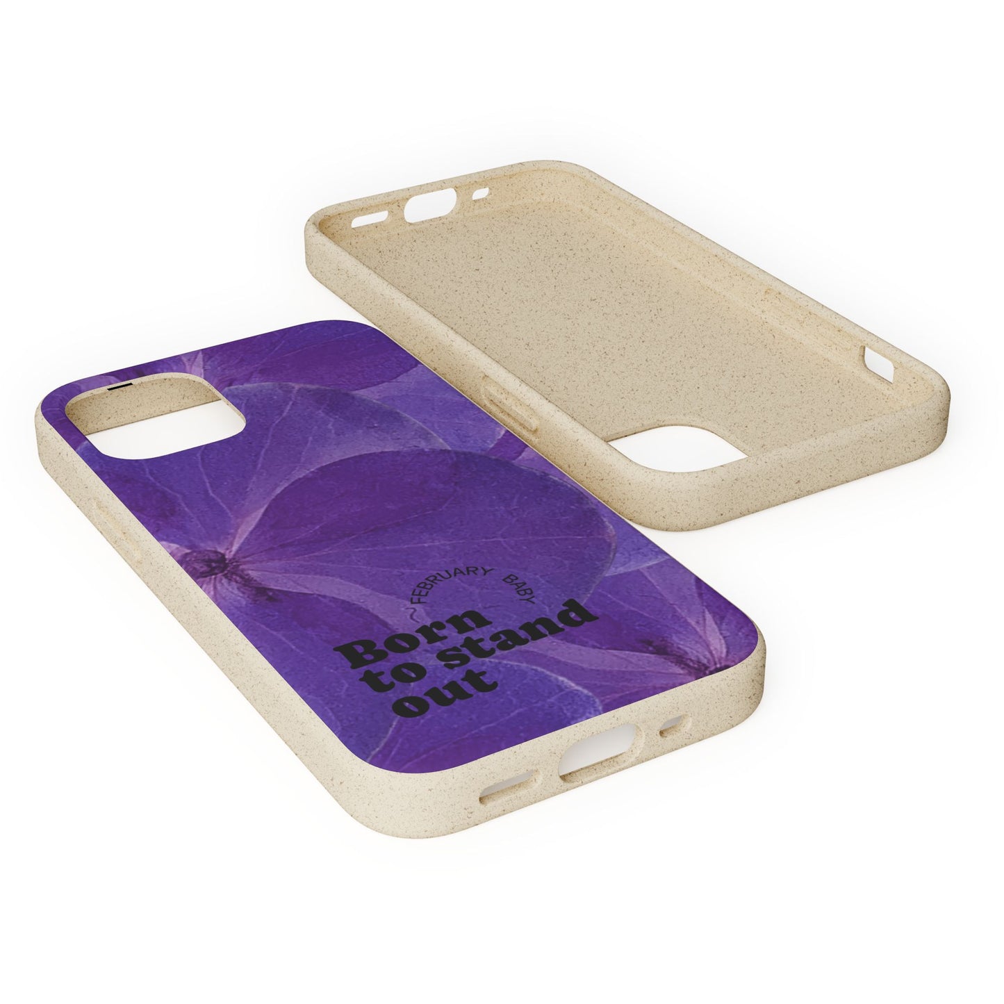 Eco-Friendly February birth flower - Biodegradable case