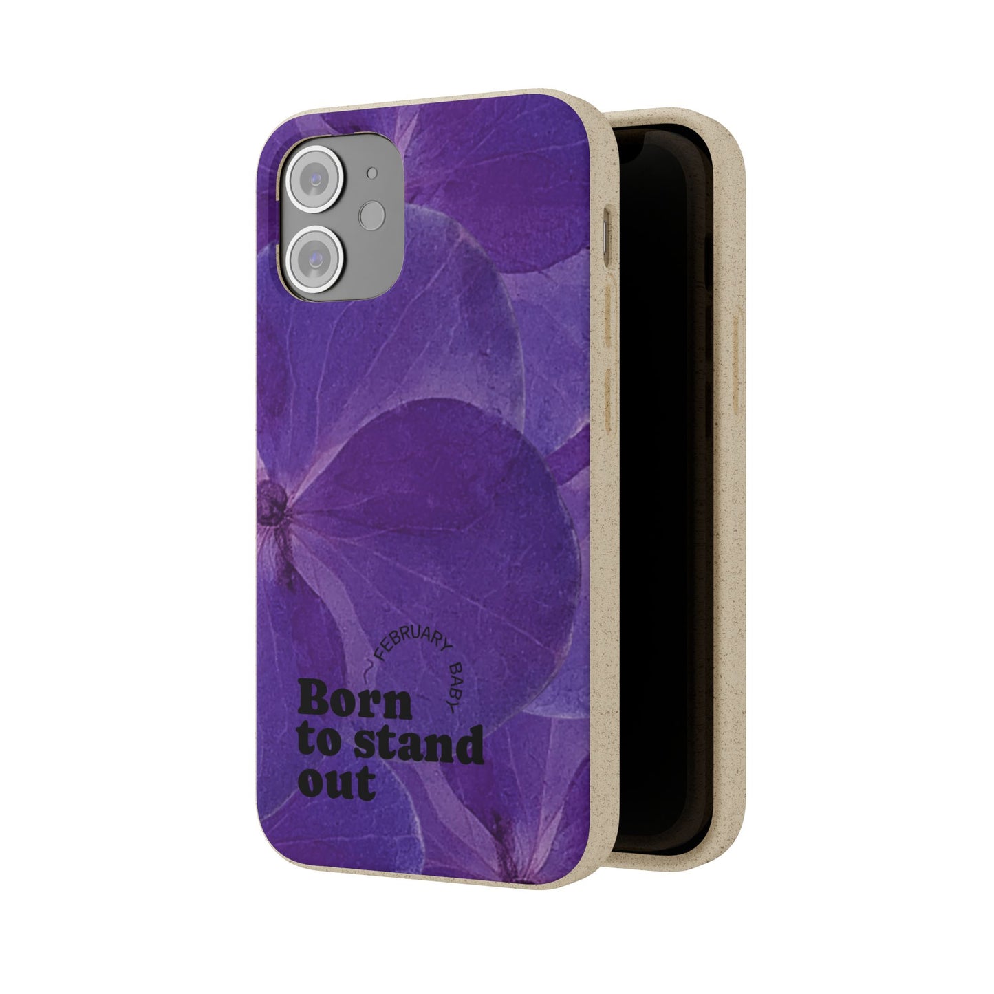 Eco-Friendly February birth flower - Biodegradable case