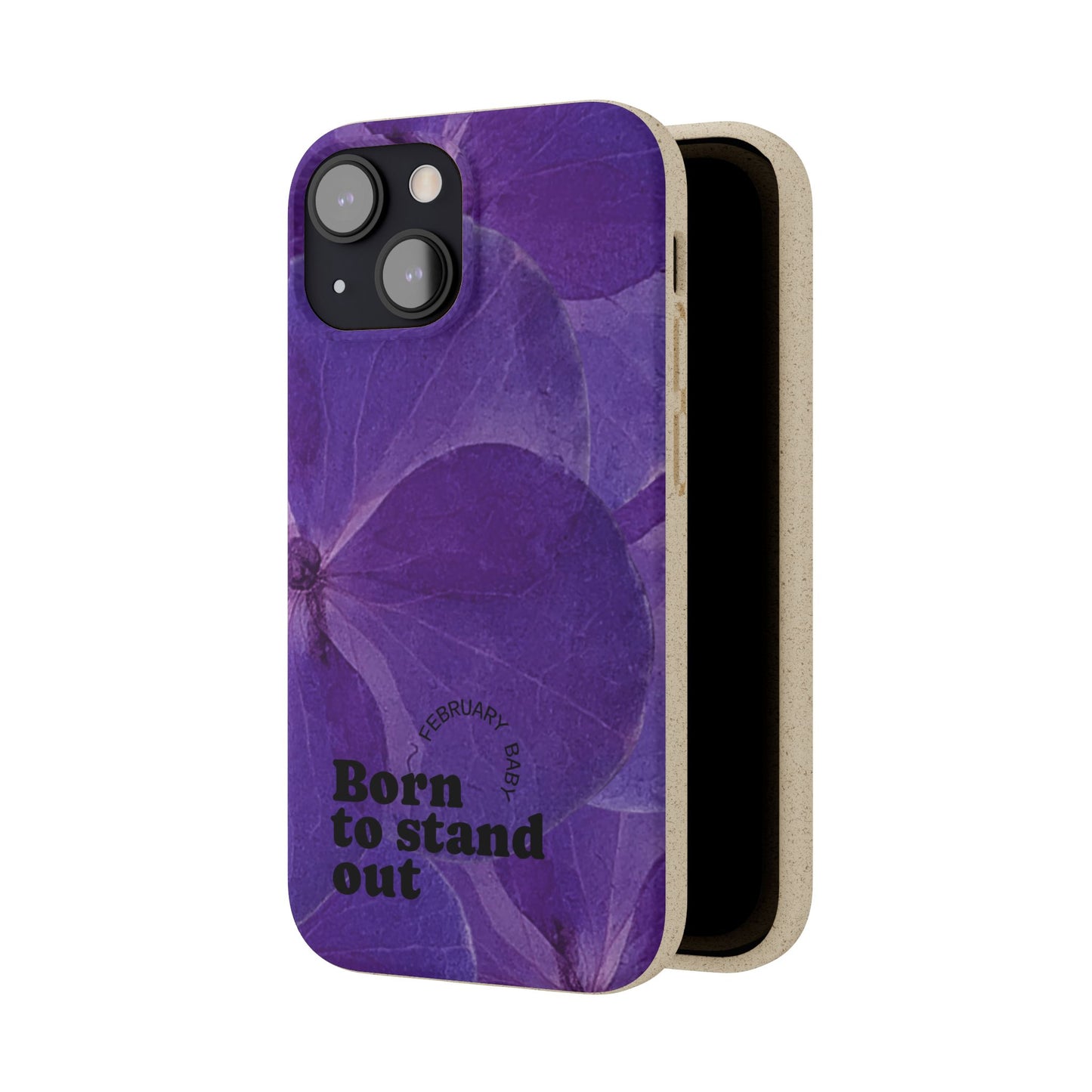 Eco-Friendly February birth flower - Biodegradable case