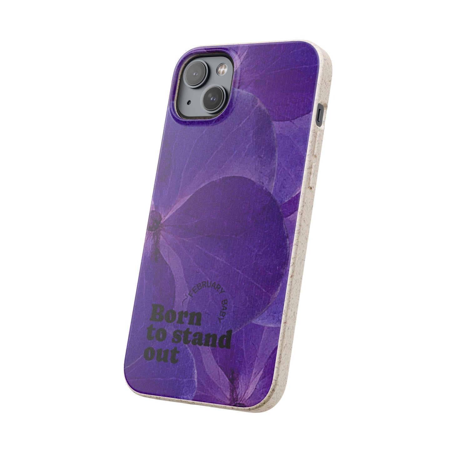 Eco-Friendly February birth flower - Biodegradable case