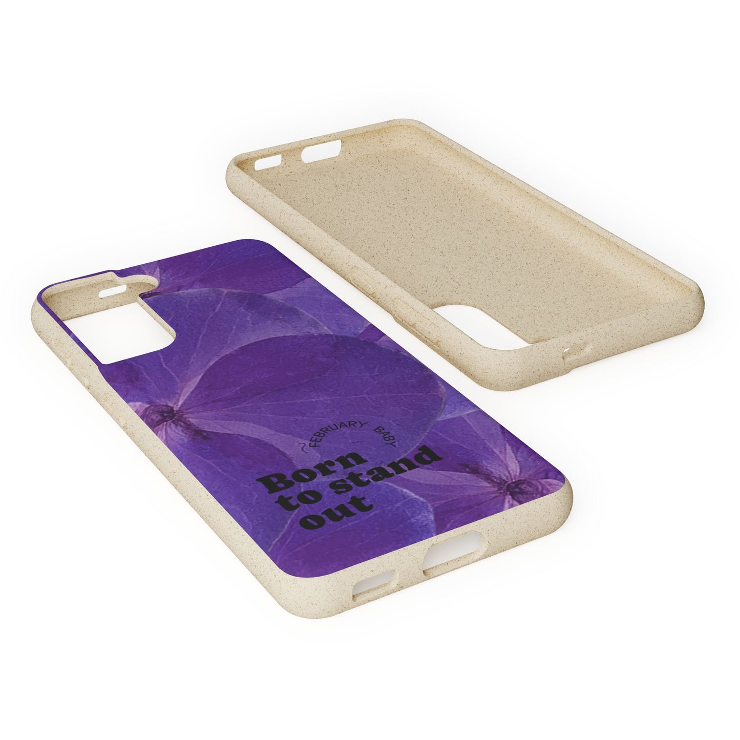 Eco-Friendly February birth flower - Biodegradable case
