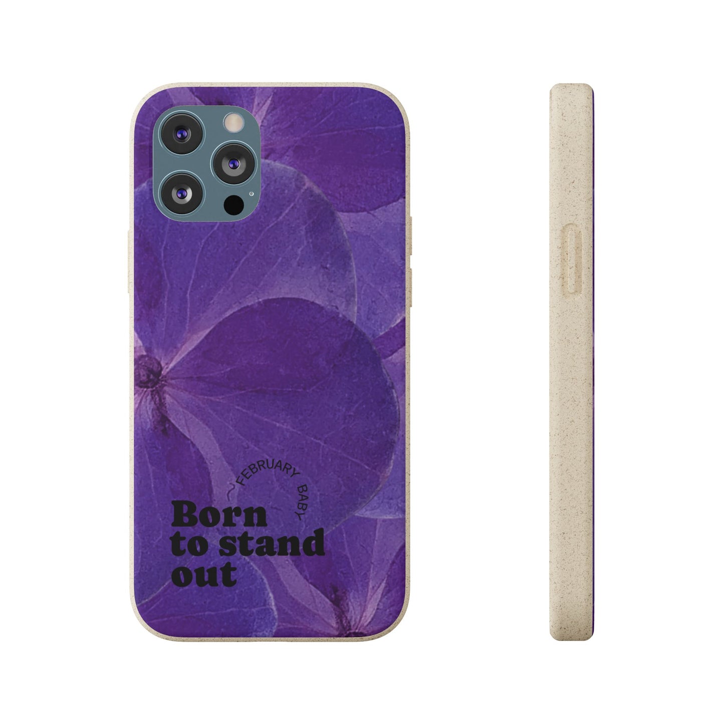 Eco-Friendly February birth flower - Biodegradable case