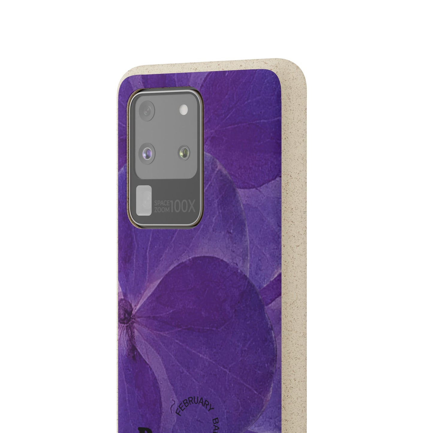 Eco-Friendly February birth flower - Biodegradable case