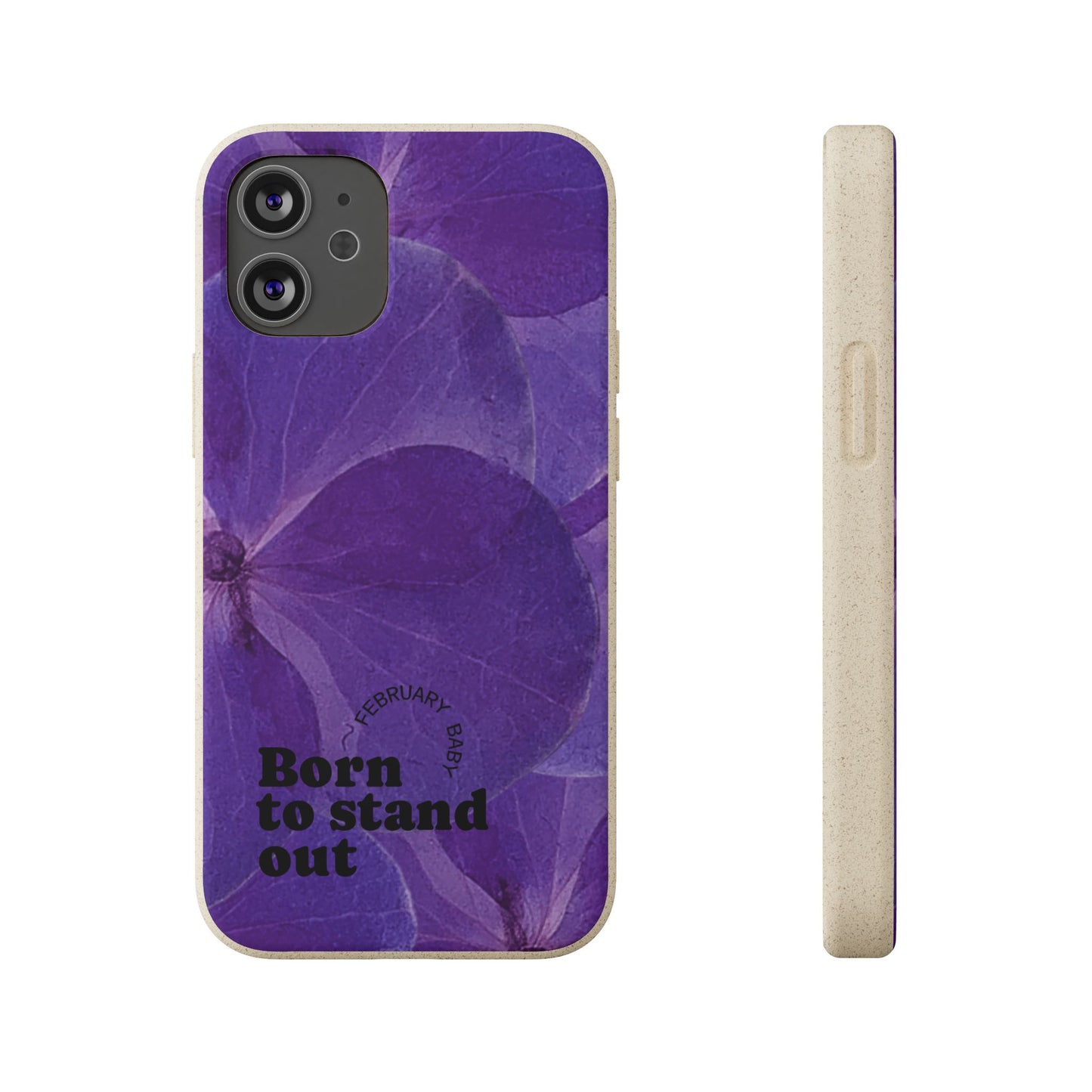 Eco-Friendly February birth flower - Biodegradable case