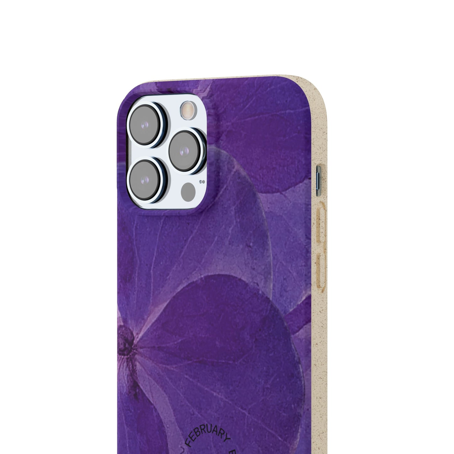 Eco-Friendly February birth flower - Biodegradable case