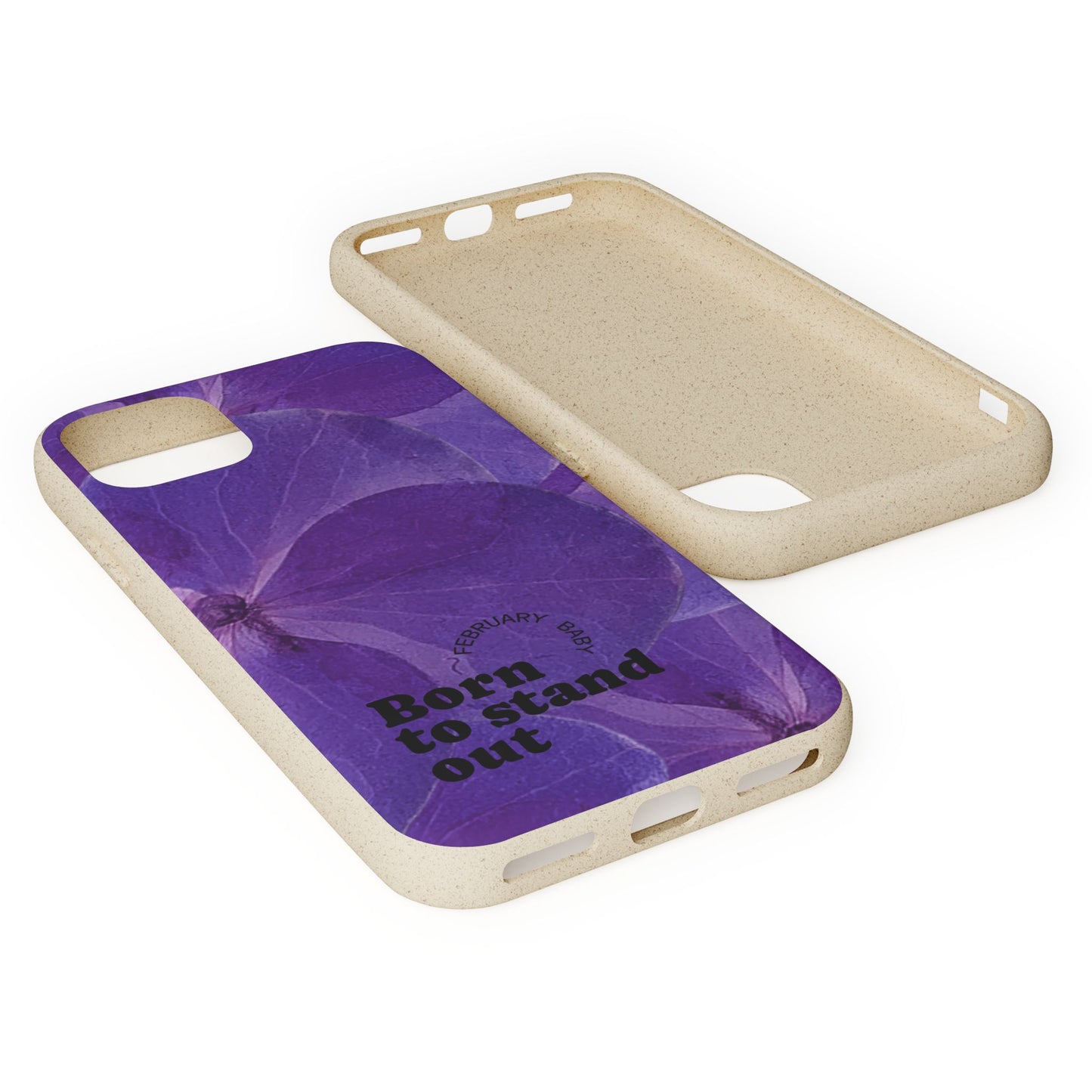 Eco-Friendly February birth flower - Biodegradable case