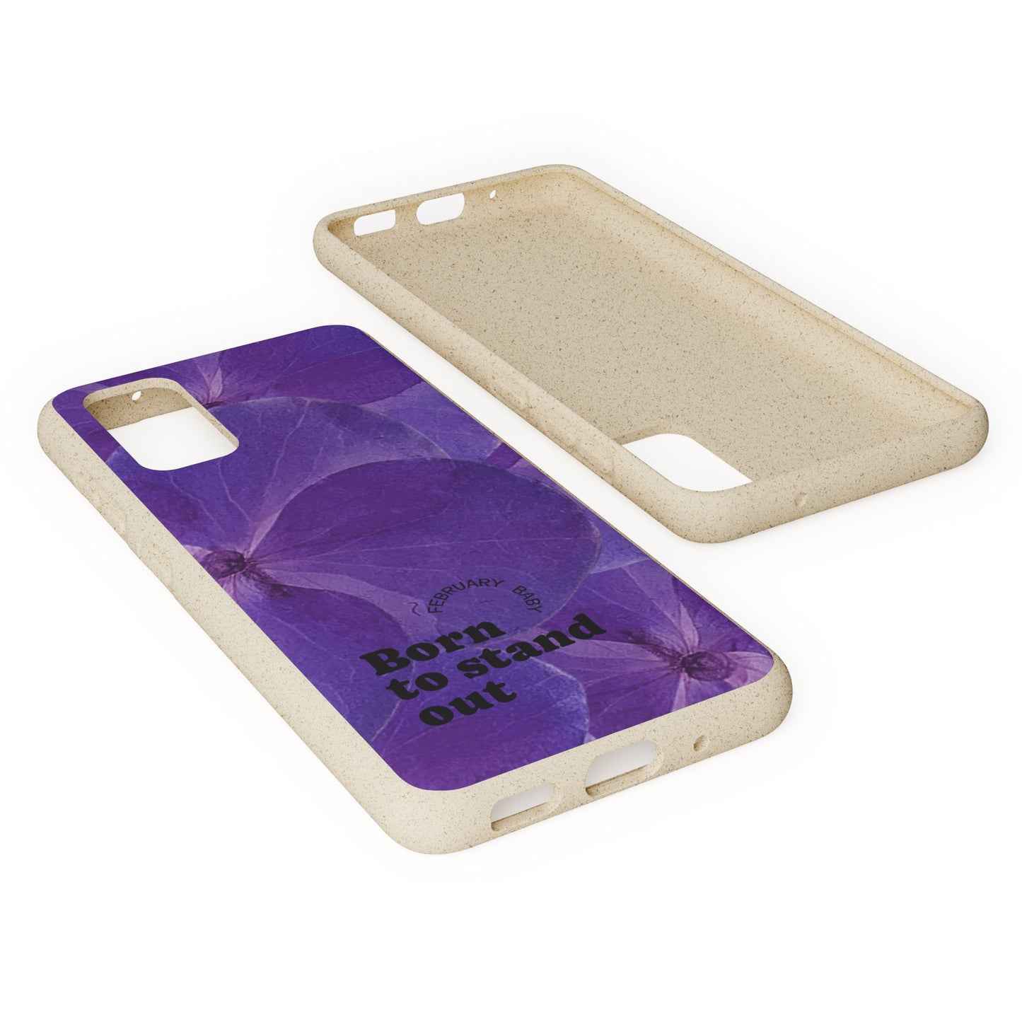 Eco-Friendly February birth flower - Biodegradable case