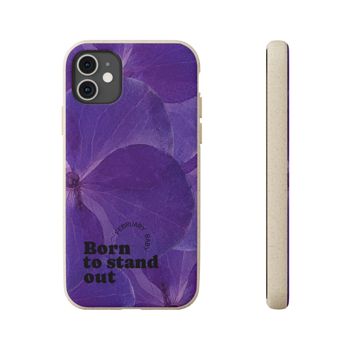 Eco-Friendly February birth flower - Biodegradable case