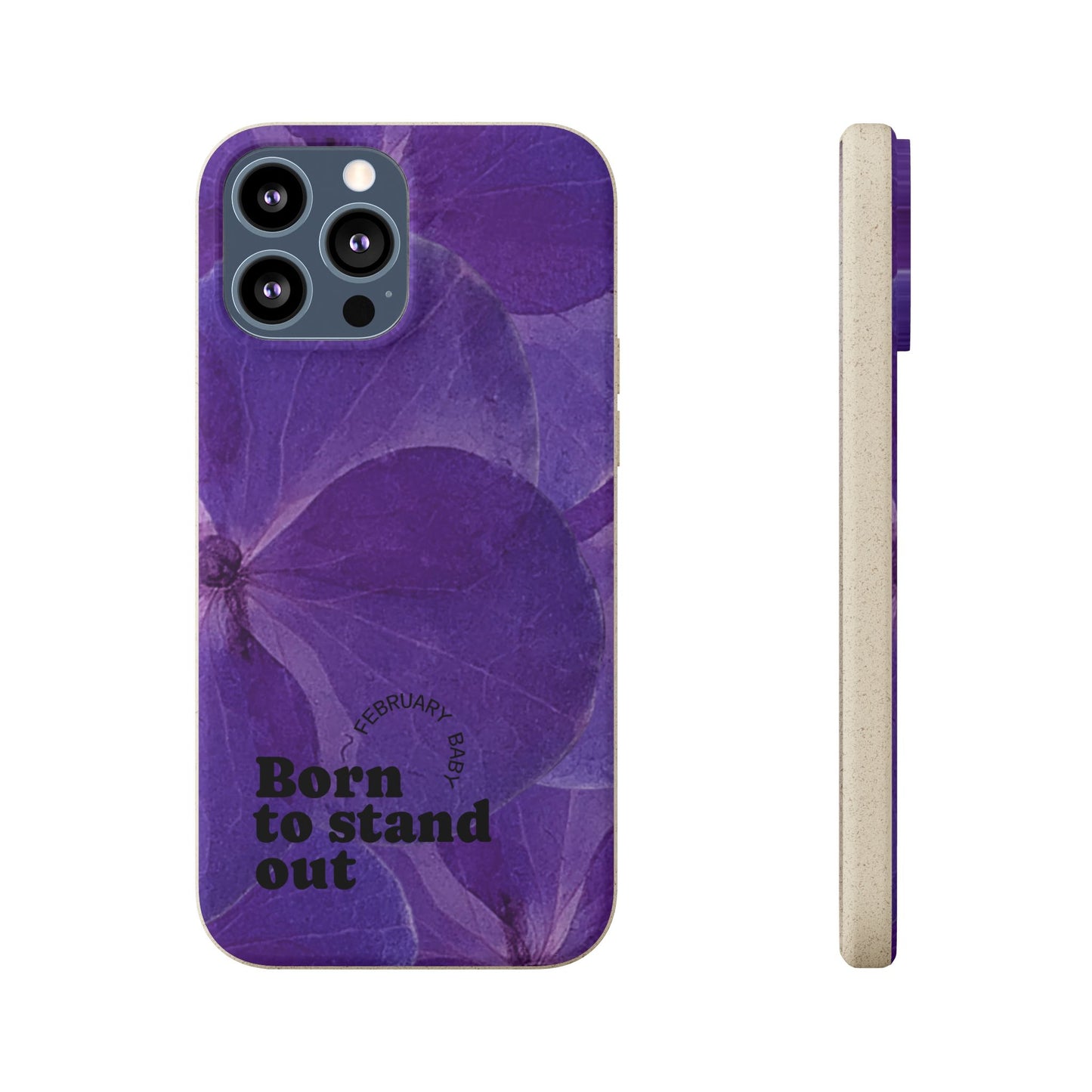 Eco-Friendly February birth flower - Biodegradable case