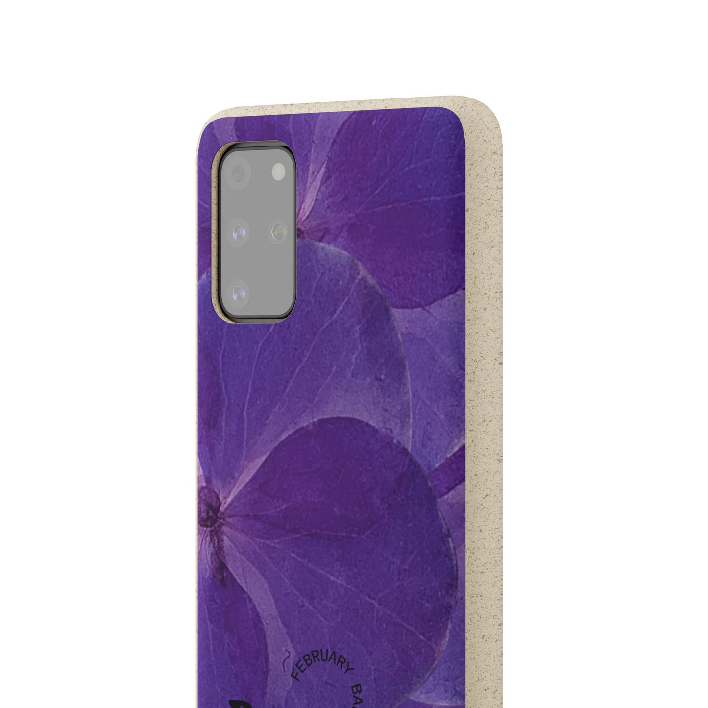 Eco-Friendly February birth flower - Biodegradable case