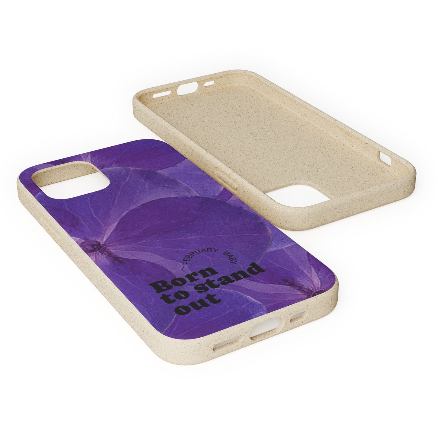 Eco-Friendly February birth flower - Biodegradable case