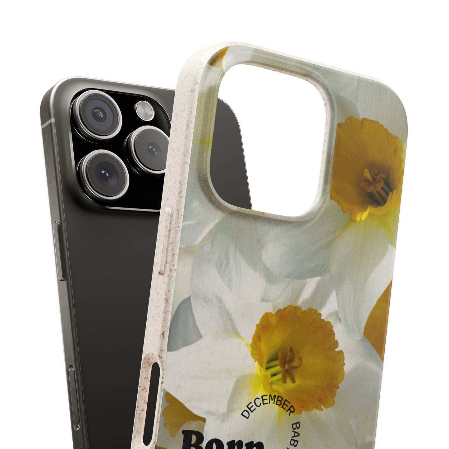 December Eco-friendly birth flower - Biodegradable case