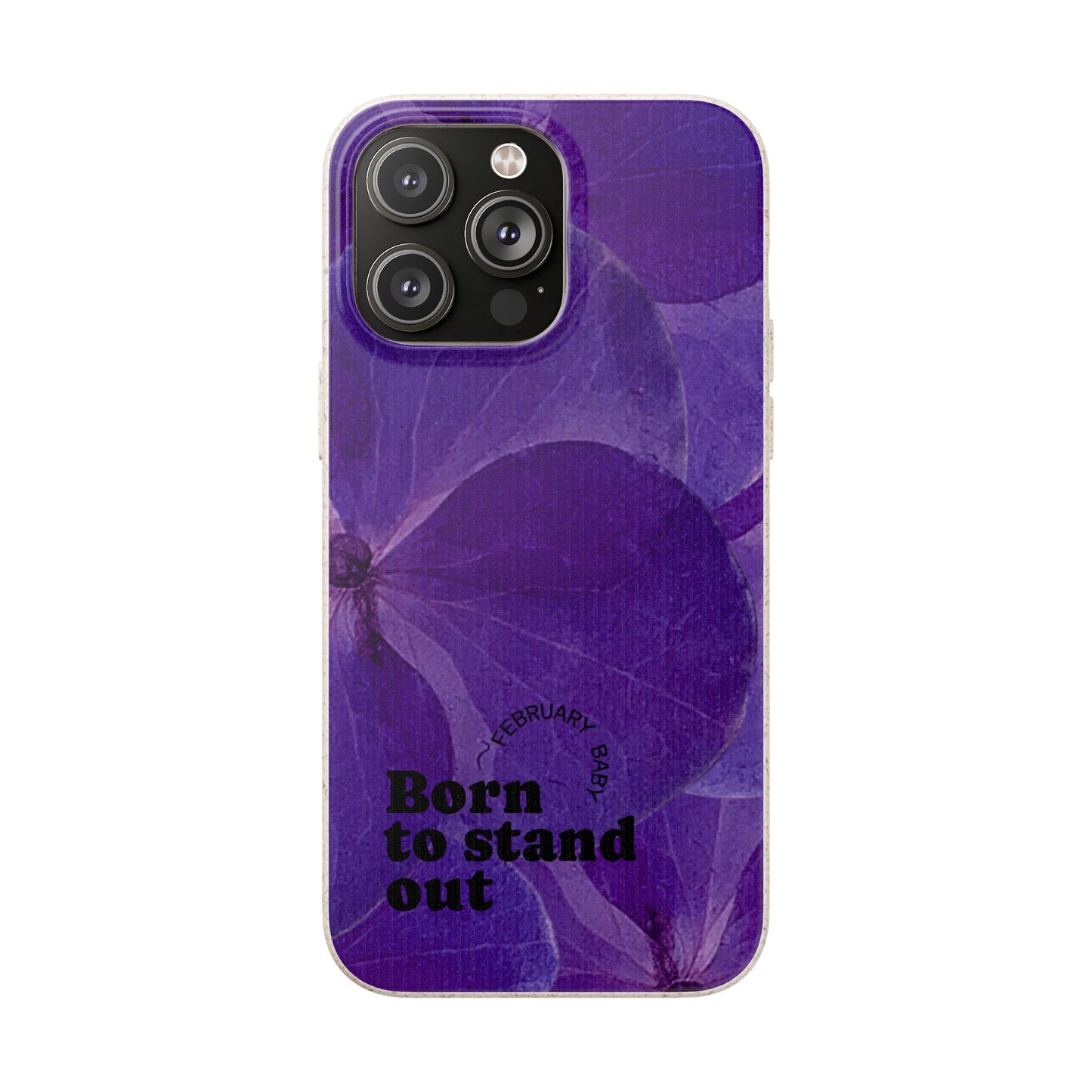 Eco-Friendly February birth flower - Biodegradable case