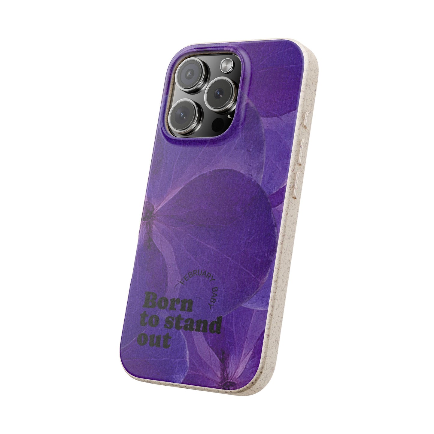 Eco-Friendly February birth flower - Biodegradable case