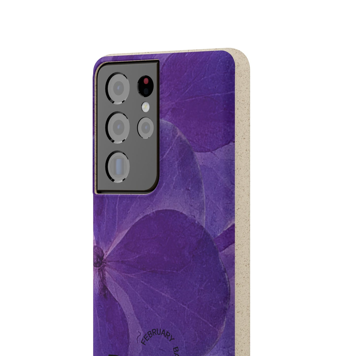 Eco-Friendly February birth flower - Biodegradable case
