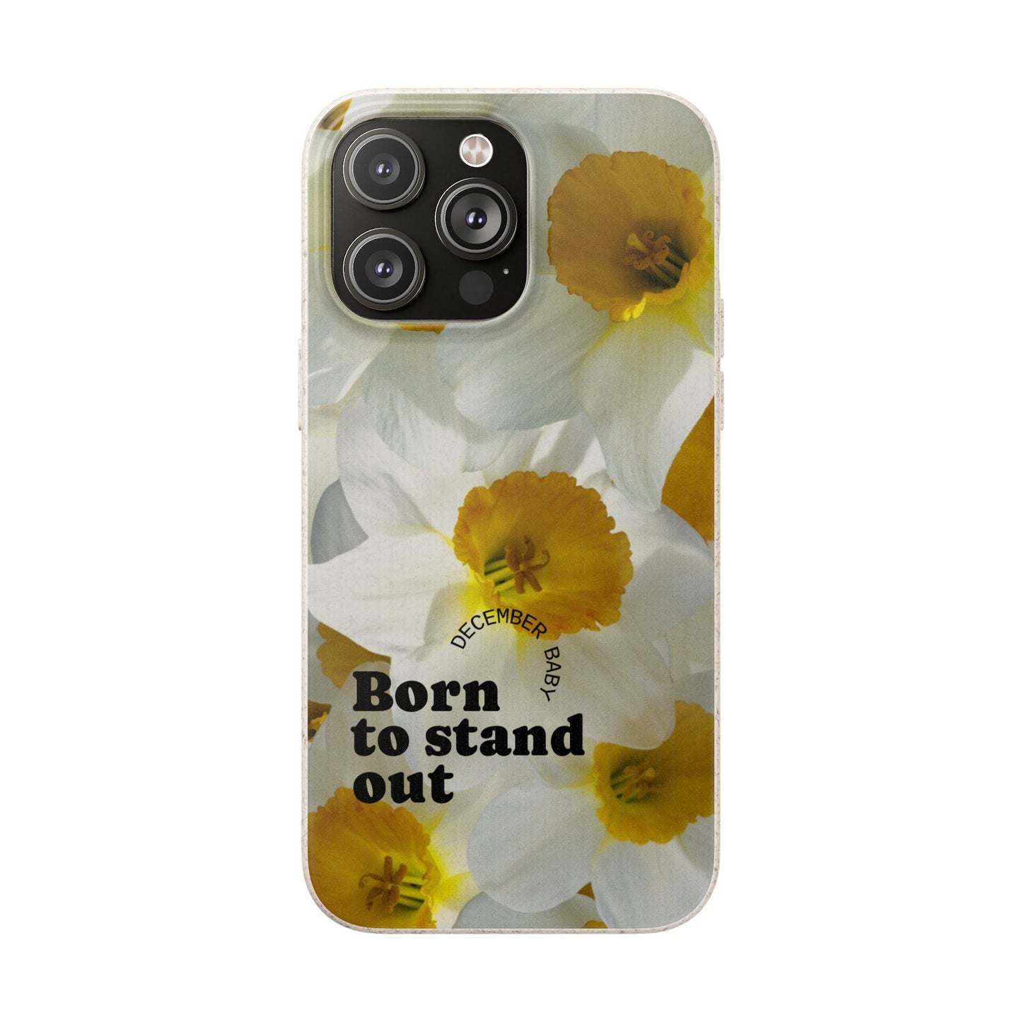 December Eco-friendly birth flower - Biodegradable case