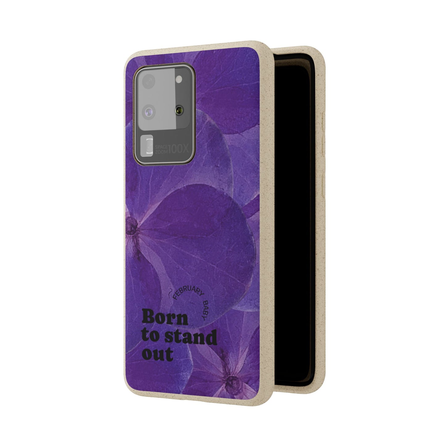 Eco-Friendly February birth flower - Biodegradable case