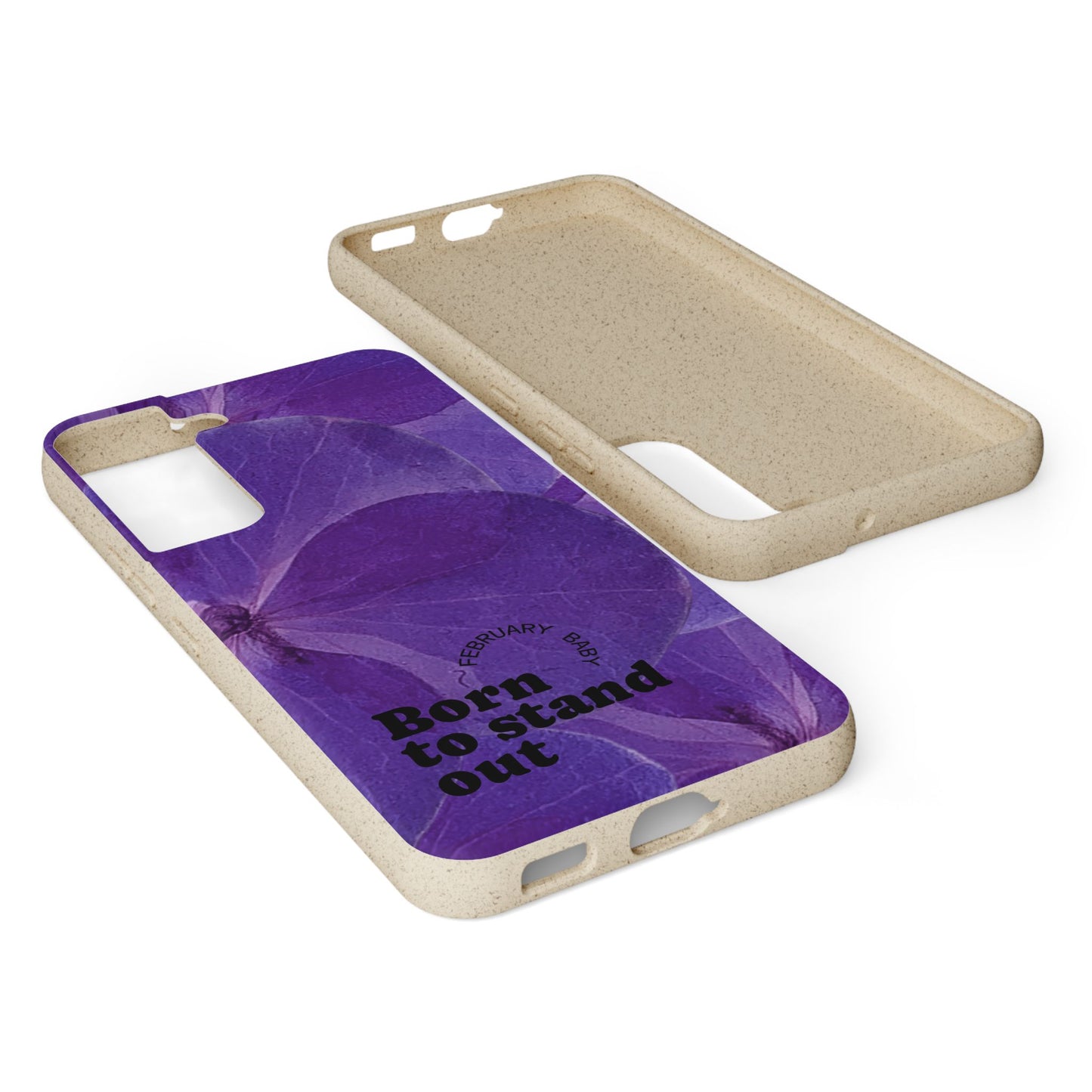 Eco-Friendly February birth flower - Biodegradable case
