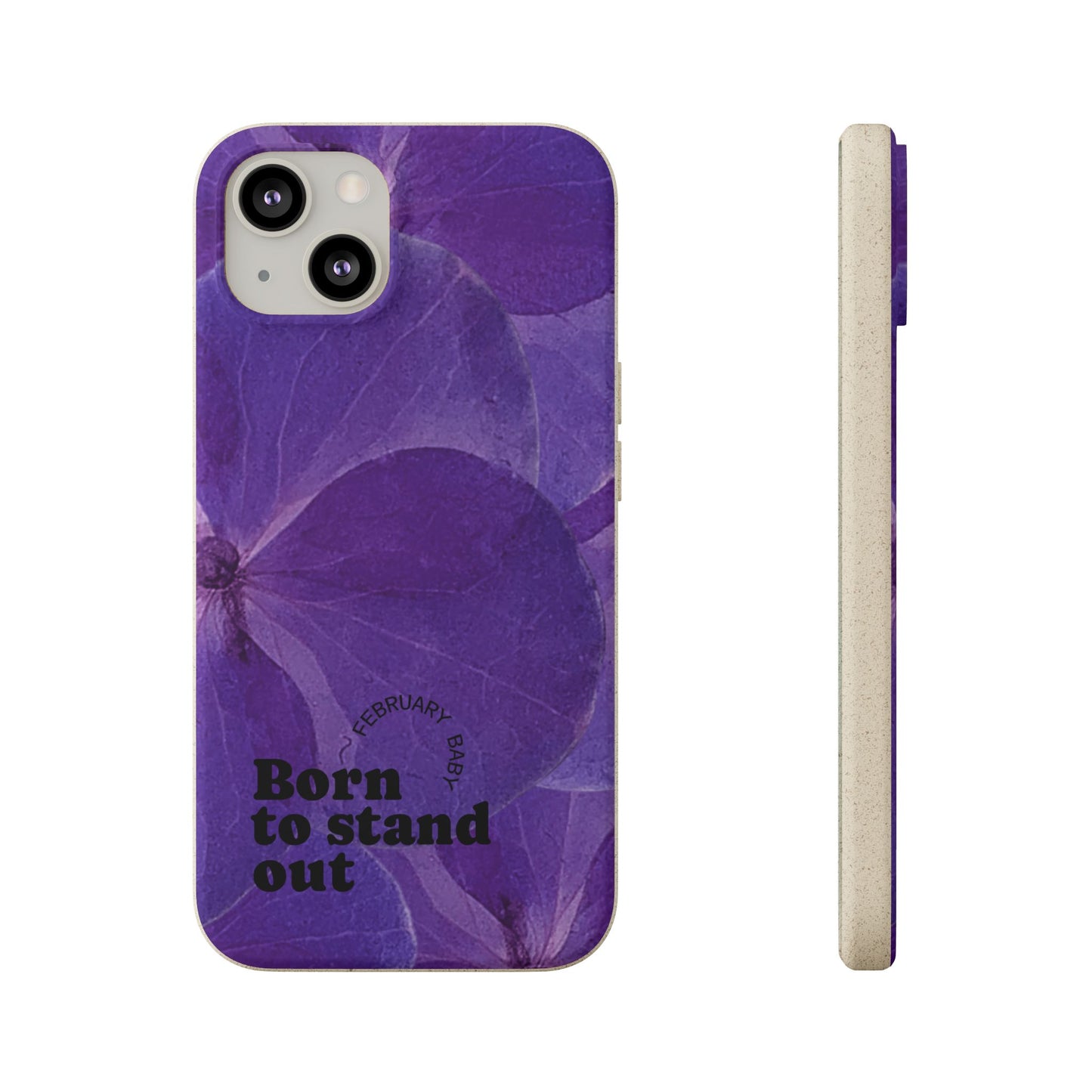 Eco-Friendly February birth flower - Biodegradable case