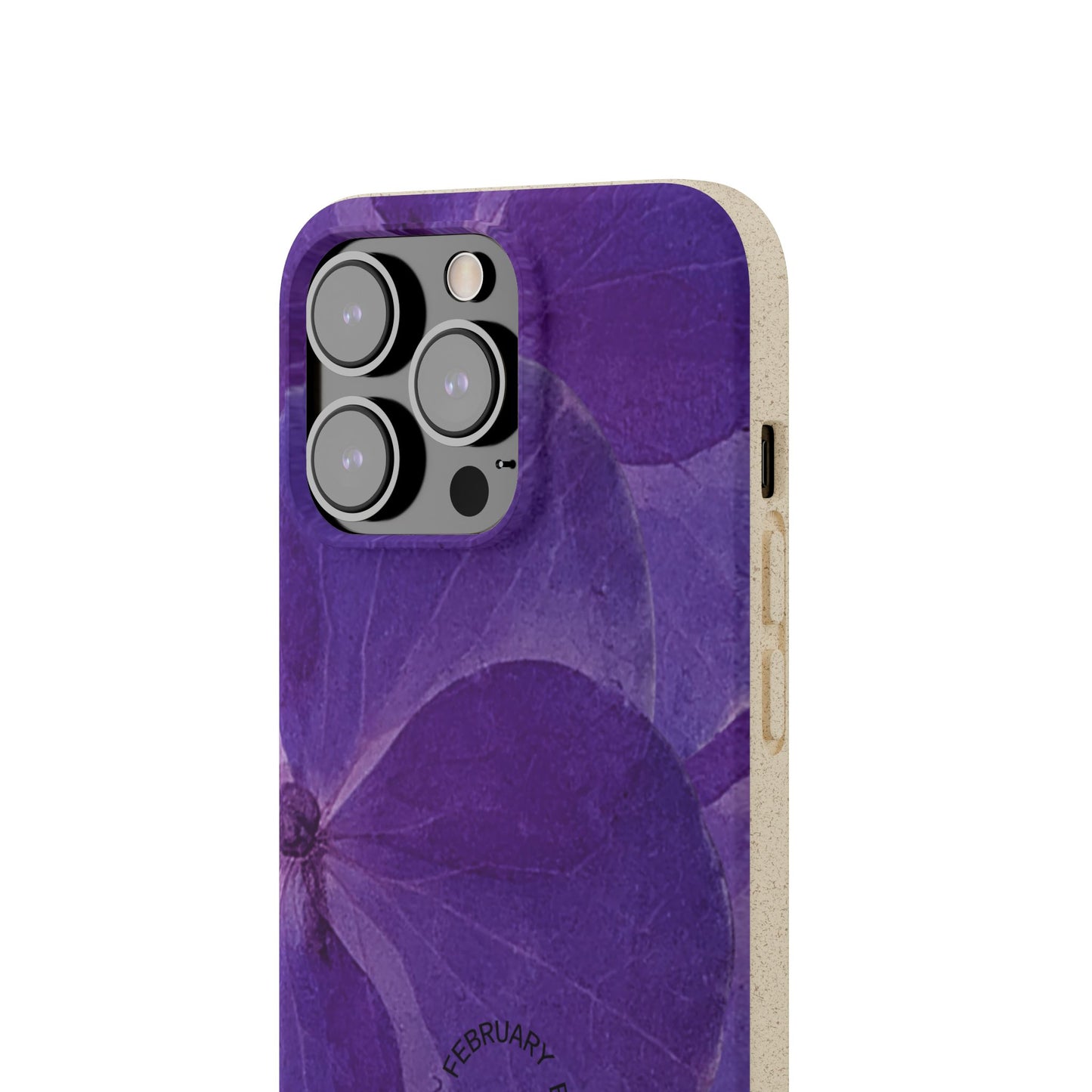 Eco-Friendly February birth flower - Biodegradable case
