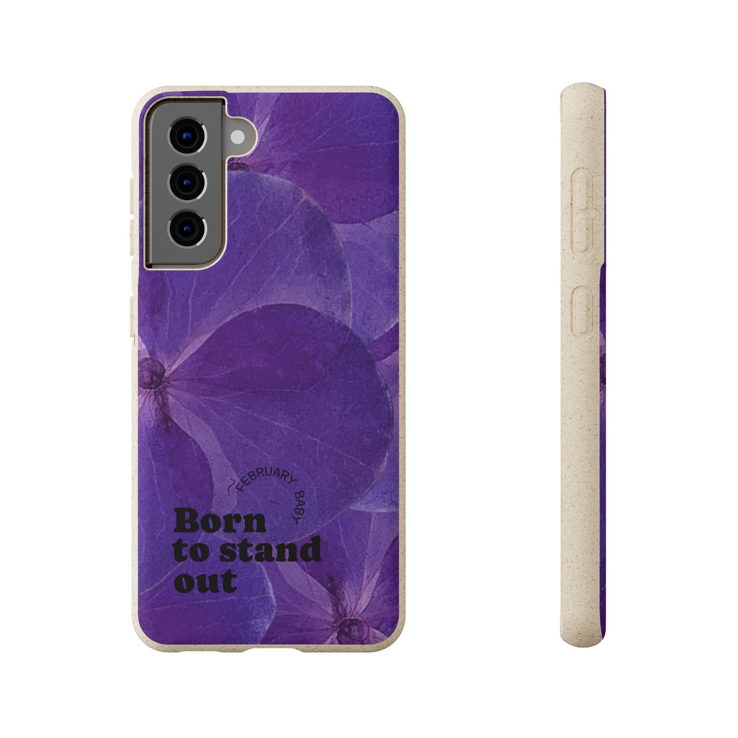Eco-Friendly February birth flower - Biodegradable case
