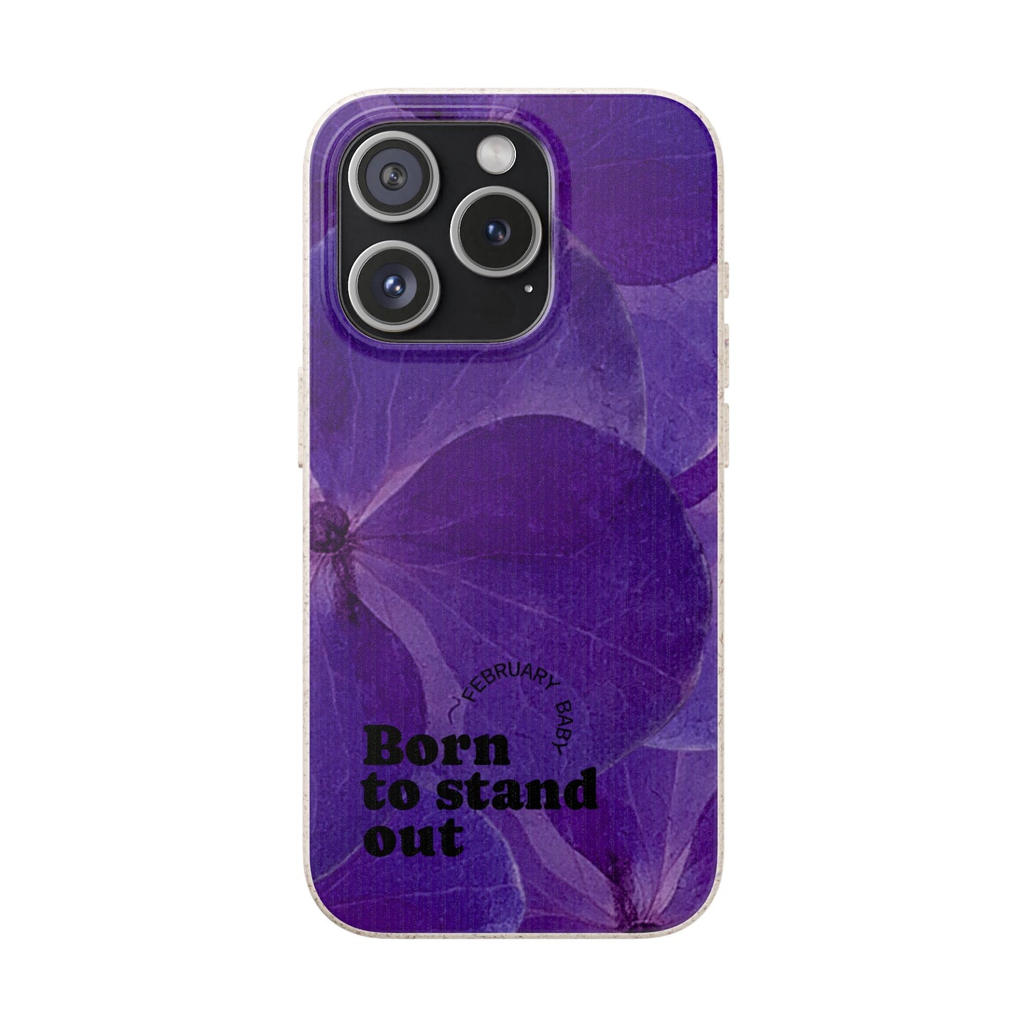 Eco-Friendly February birth flower - Biodegradable case