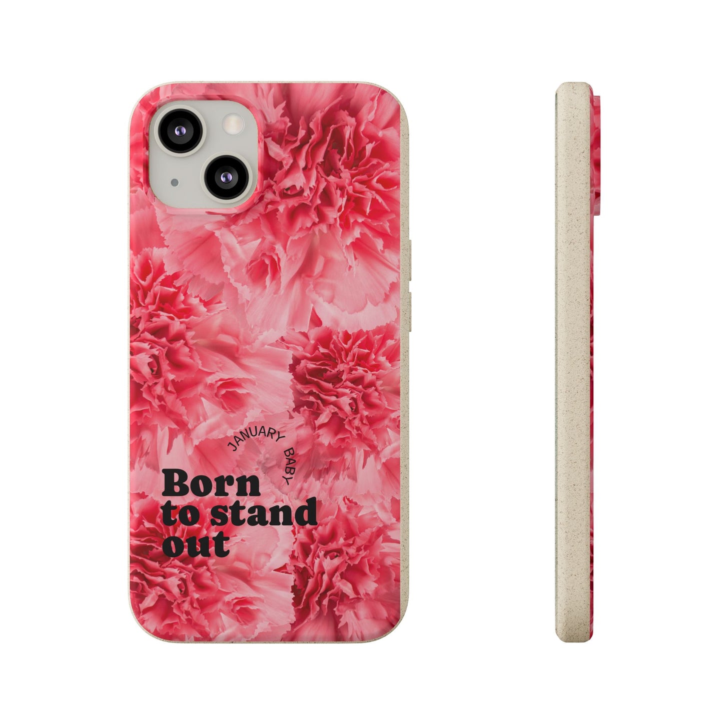 January Eco-friendly birth flower - Biodegradable case