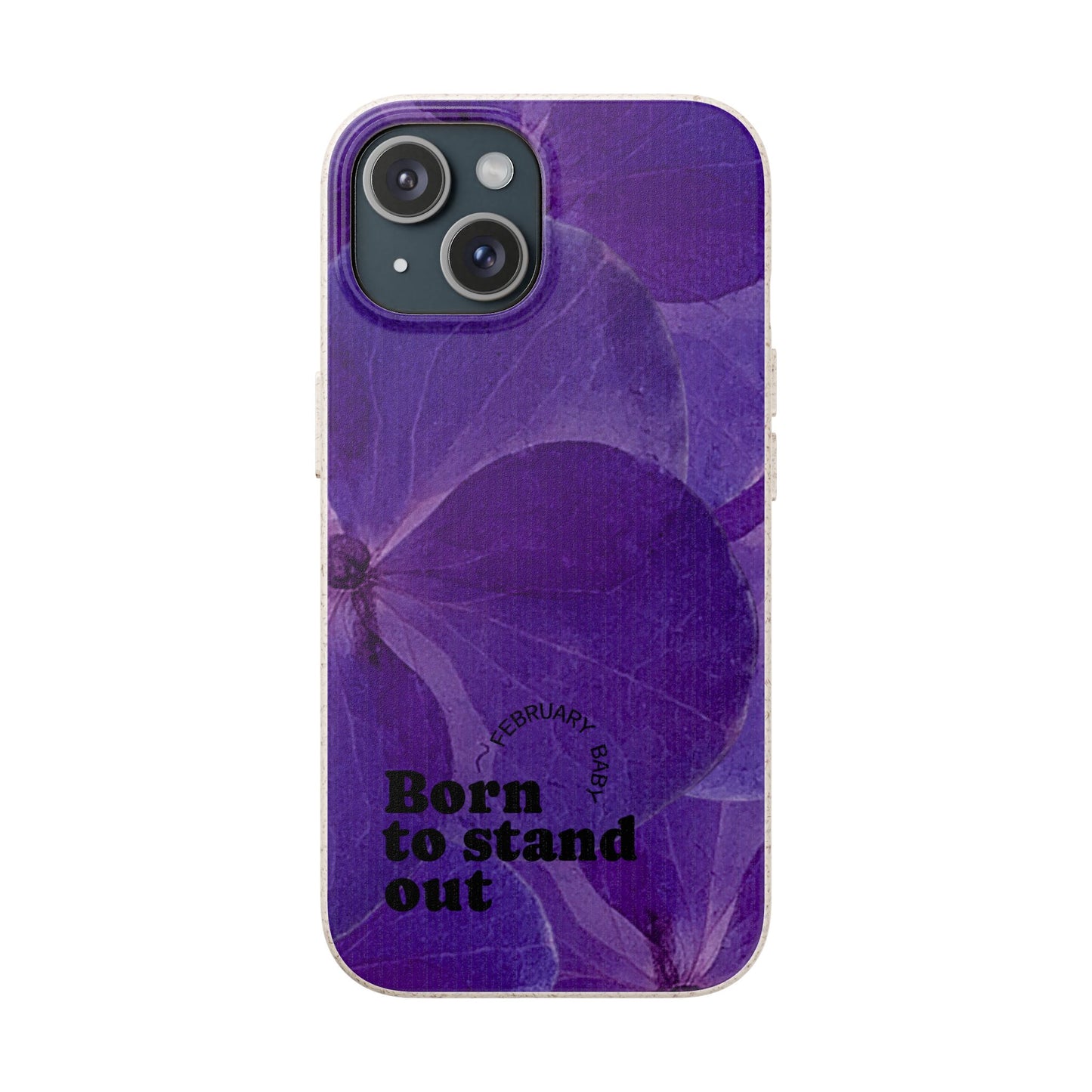 Eco-Friendly February birth flower - Biodegradable case